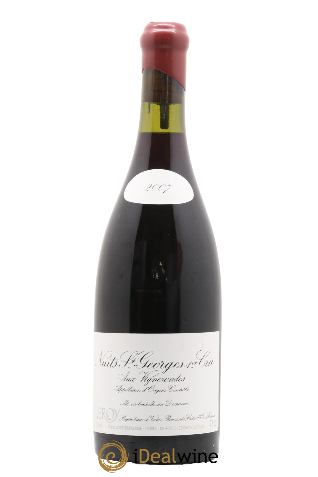 Nuits-Saint-Georges 1er Cru Aux Vignerondes Leroy (Domaine) 2007 - Lot de 1 bouteille - 0