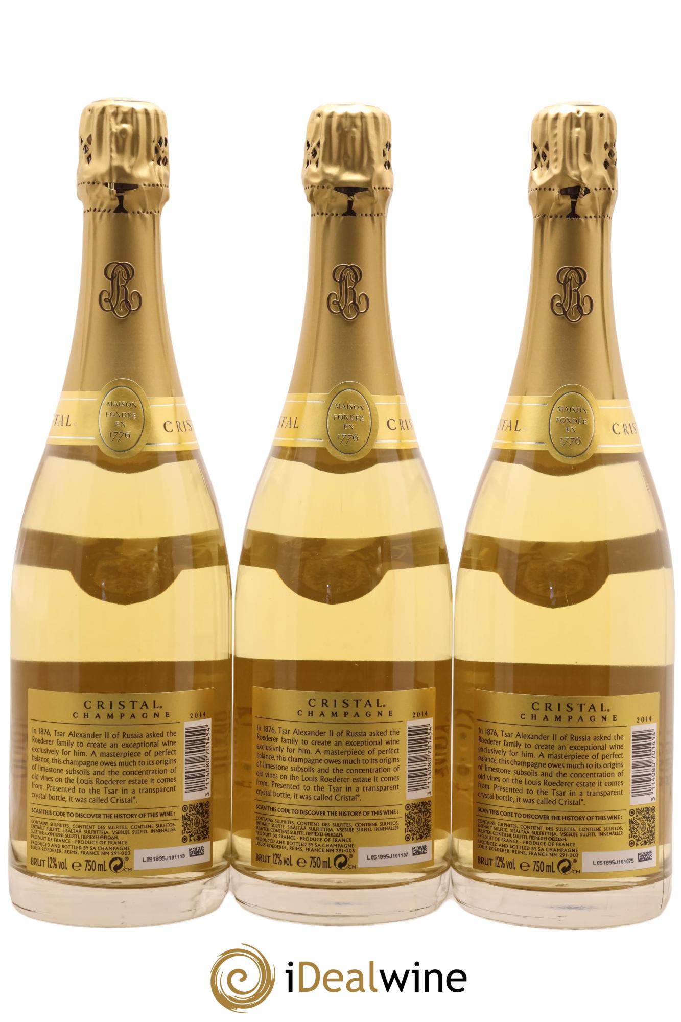 Cristal Louis Roederer 2014 - Posten von 3 Flaschen - 1