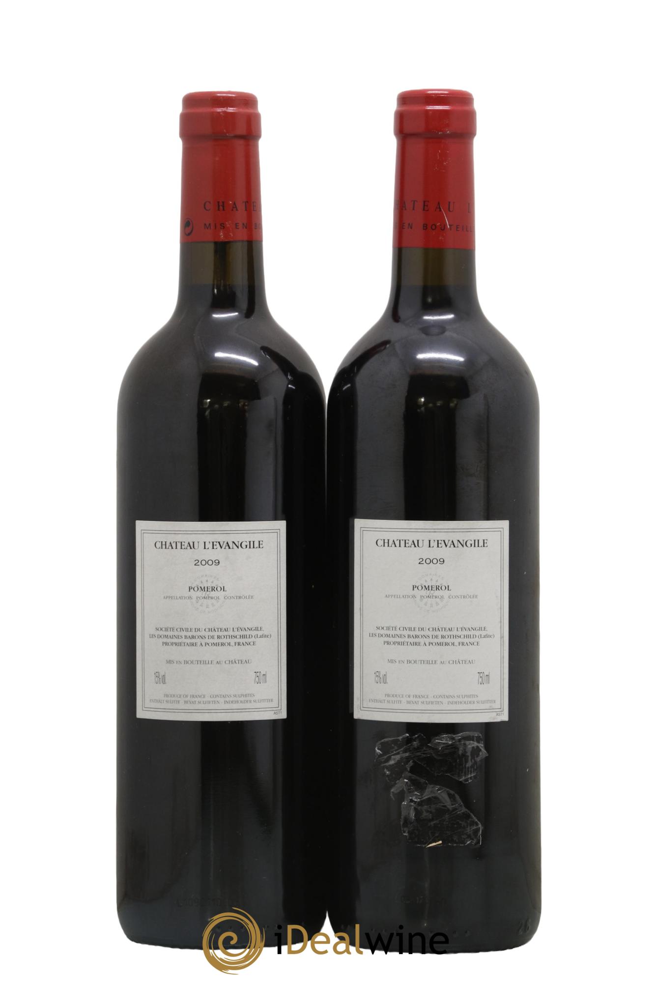 Château l' Évangile 2009 - Lot de 2 bouteilles - 1