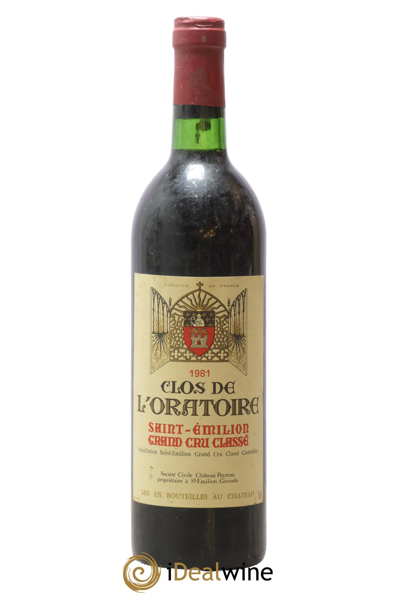 Clos de l'Oratoire Grand Cru Classé 1981 - Lot de 1 bouteille - 0