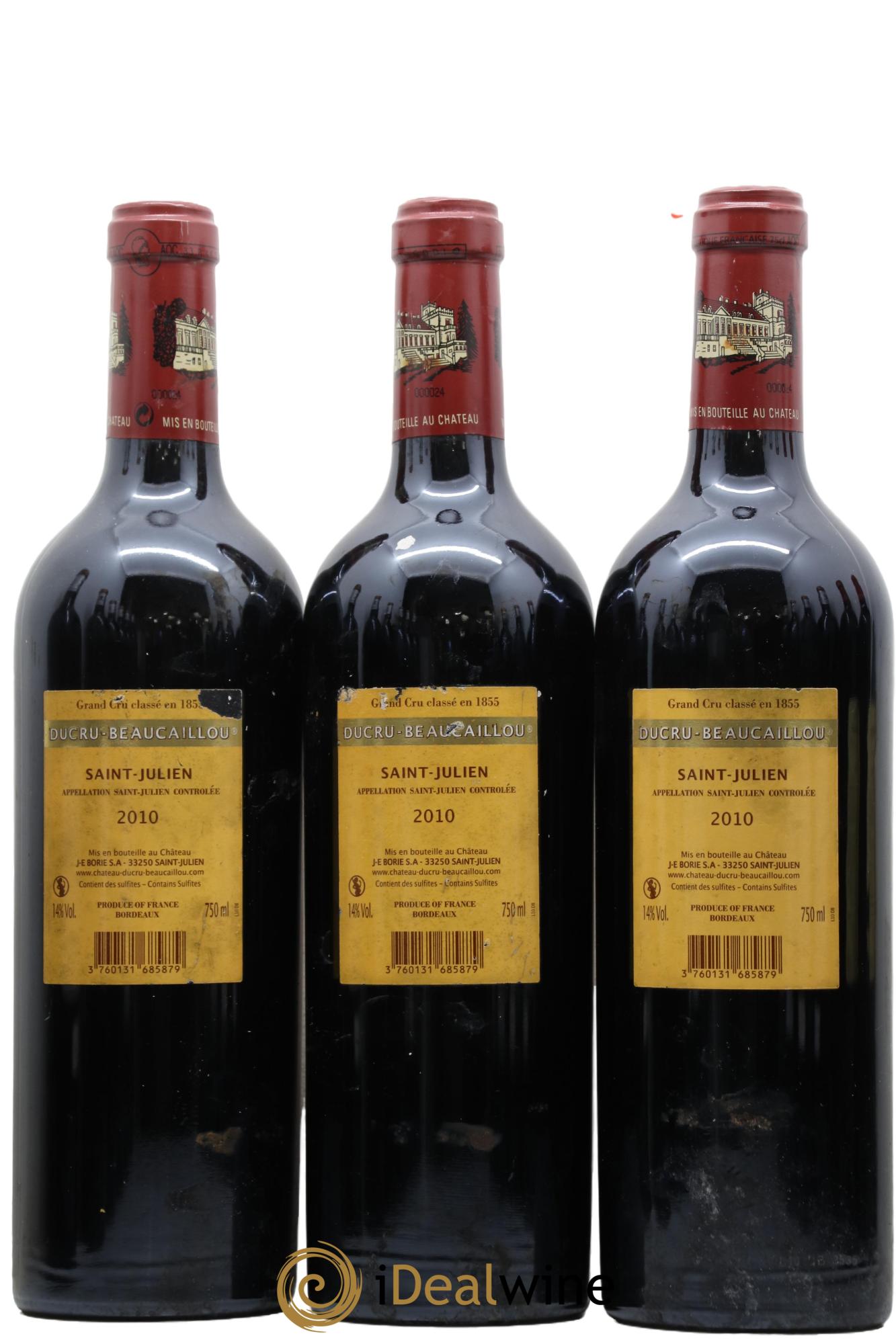 Château Ducru Beaucaillou 2ème Grand Cru Classé 2010 - Posten von 3 Flaschen - 1