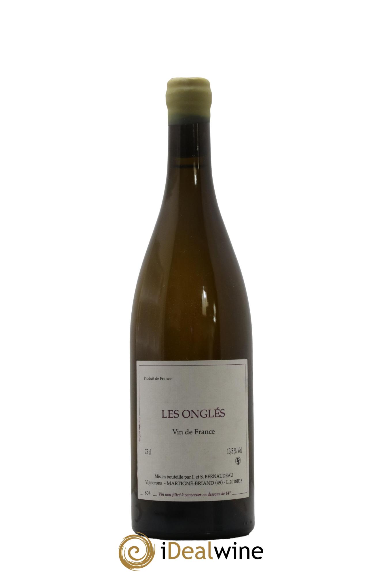 Vin de France Les Onglés Stéphane Bernaudeau 2018 - Lot de 1 bouteille - 0