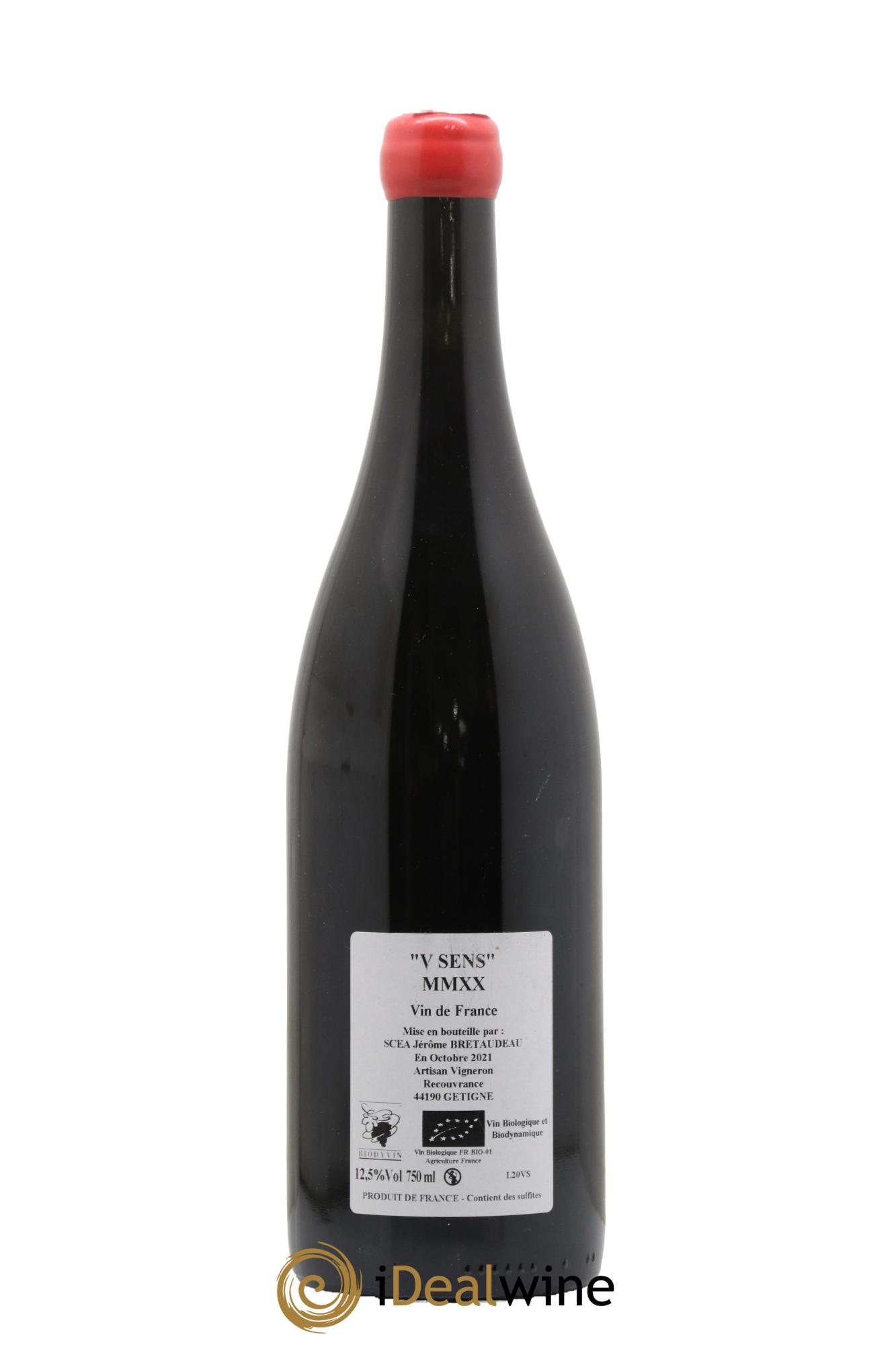 Vin de France V Sens Jérôme Bretaudeau - Domaine de Bellevue 2020 - Lot de 1 bouteille - 1