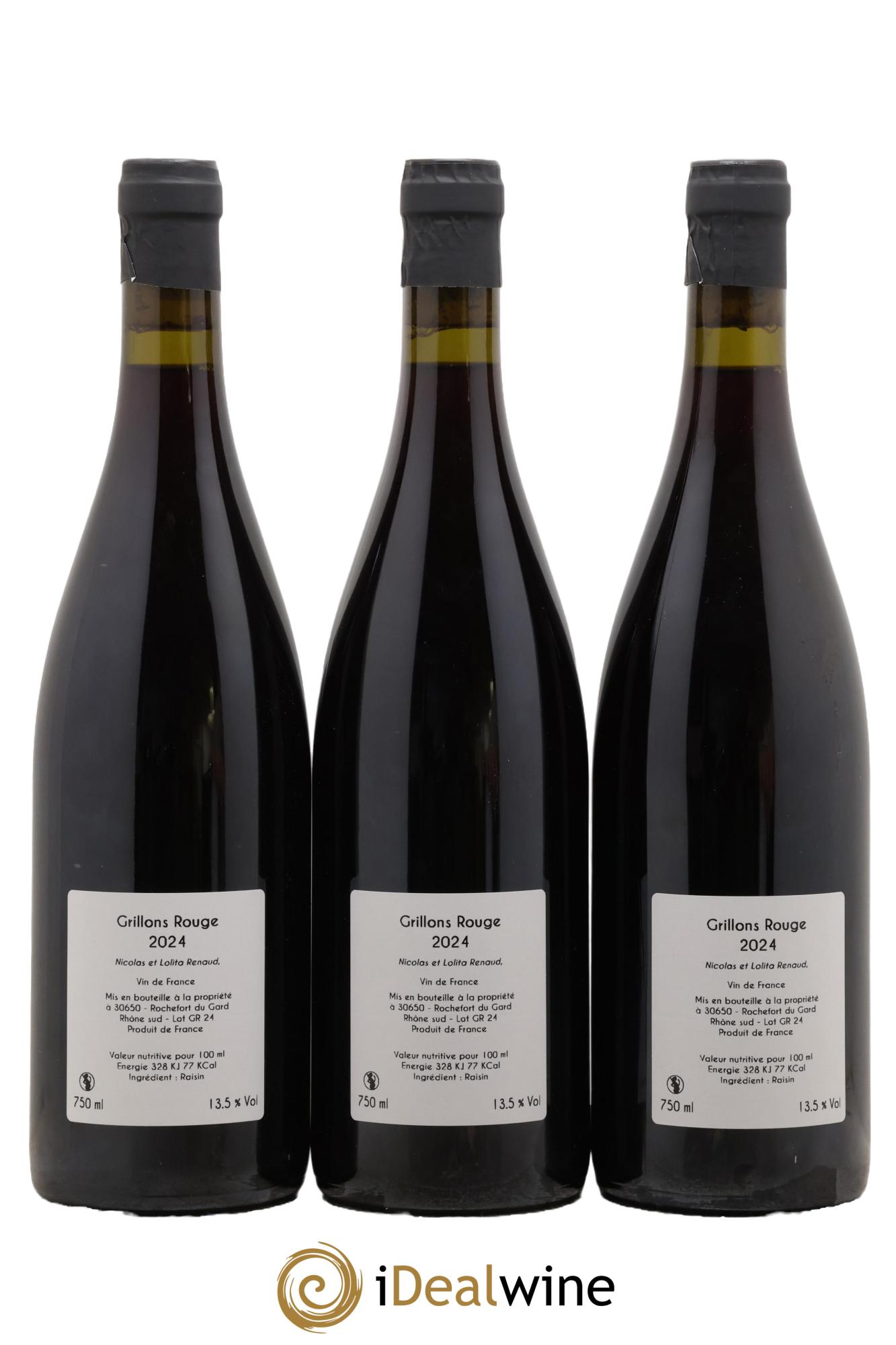 Vin de France Les Grillons Clos des Grillons 2024 - Lot of 3 bottles - 1