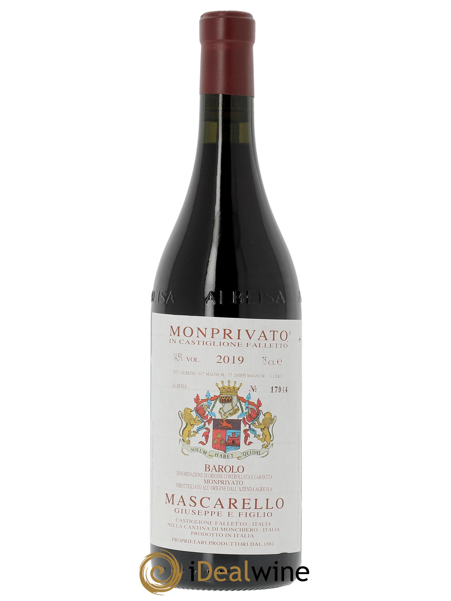 Barolo DOCG Monprivato Giuseppe Mascarello 2019 - Lot de 1 bouteille - 0
