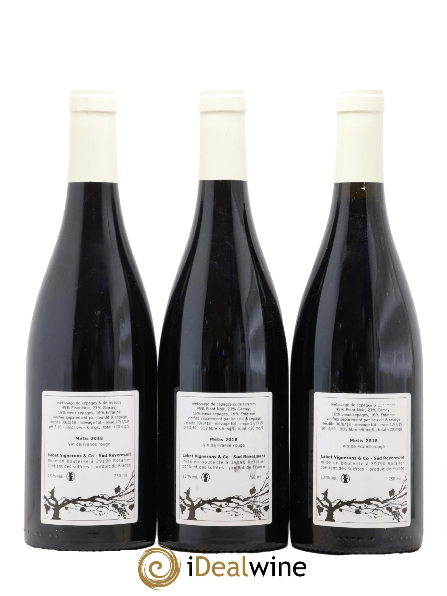 Vin de France Métis Romain - Julien - Charline Labet 2018 - Lot de 3 bouteilles - 1