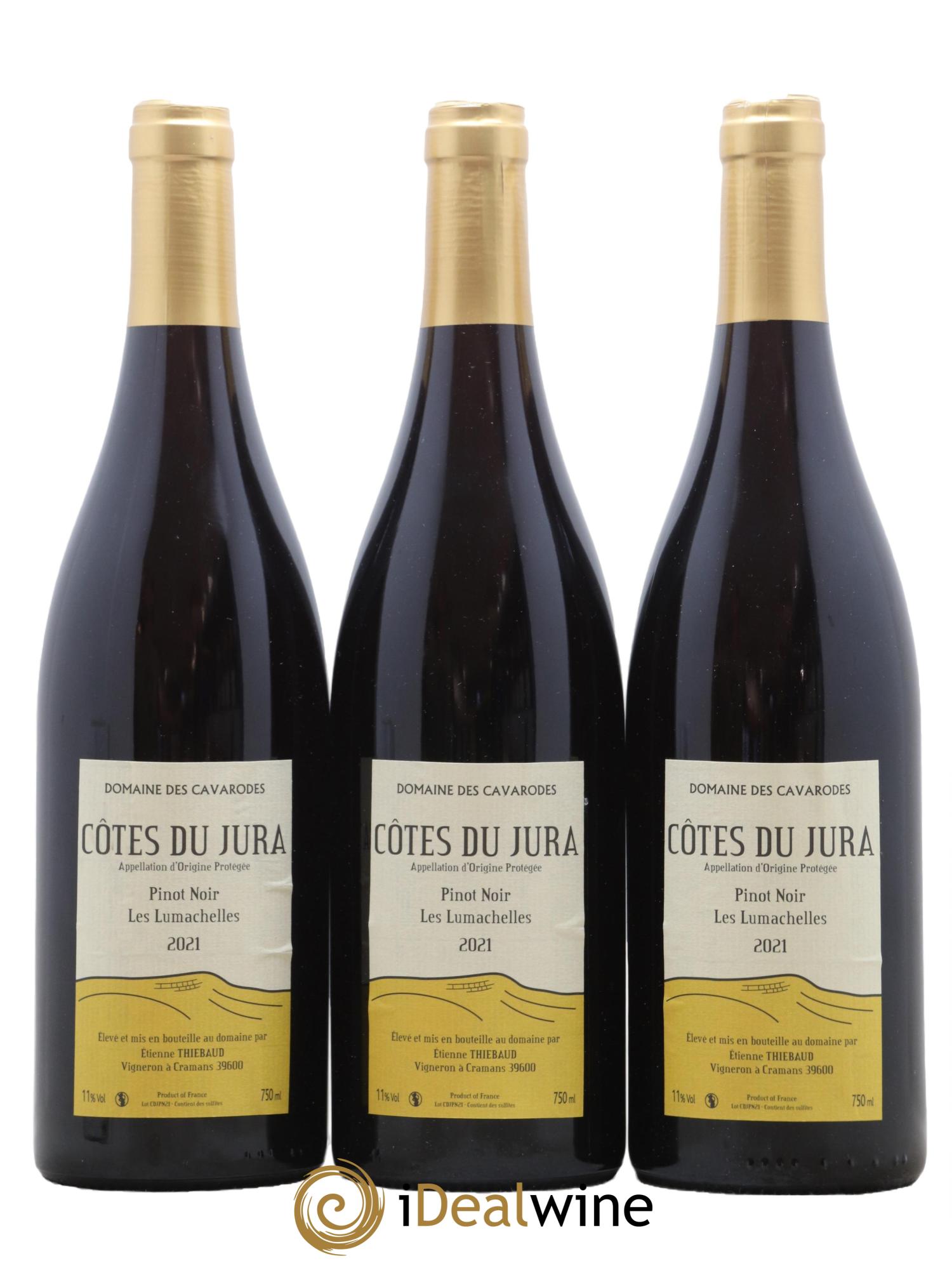 Côtes du Jura Pinot Noir Les Lumachelles Cavarodes (Domaine des) - Etienne Thiébaud 2021 - Lot de 3 bouteilles - 0