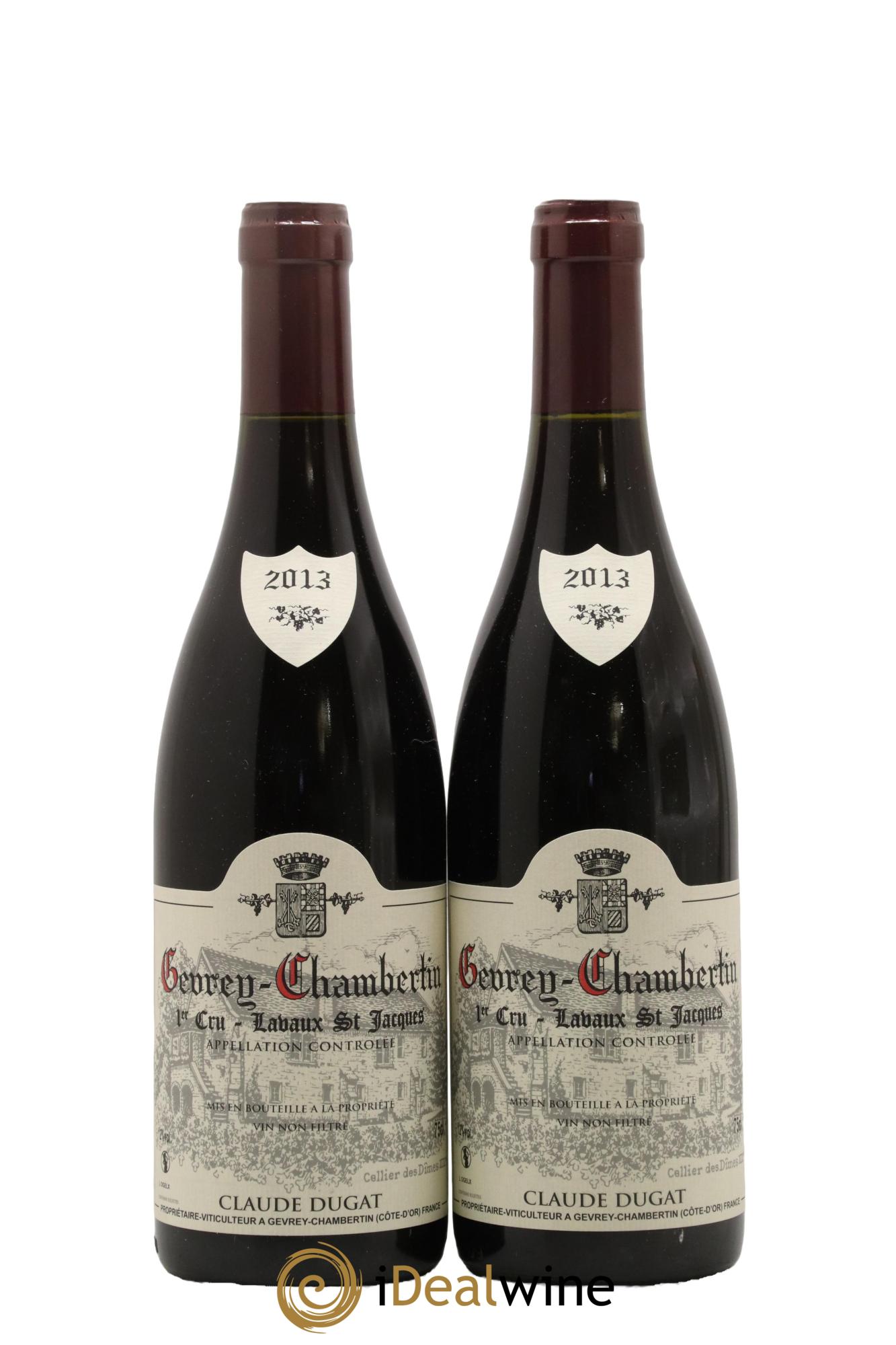 Gevrey-Chambertin 1er Cru Lavaux Saint-Jacques Claude Dugat 2013 - Lot de 2 bouteilles - 0