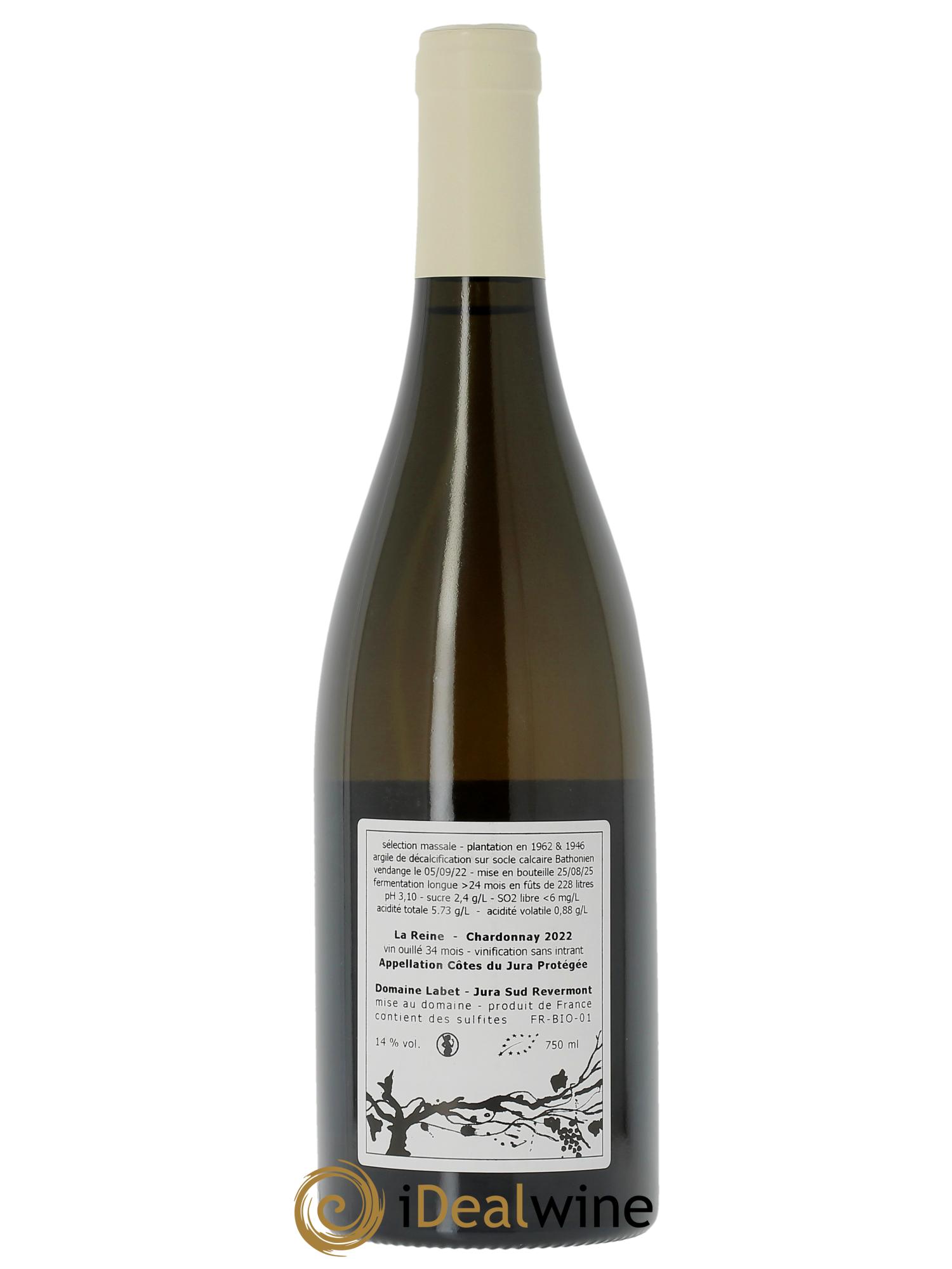 Côtes du Jura Chardonnay La Reine Romain - Julien  - Charline Labet 2022 - Lot de 1 bouteille - 1