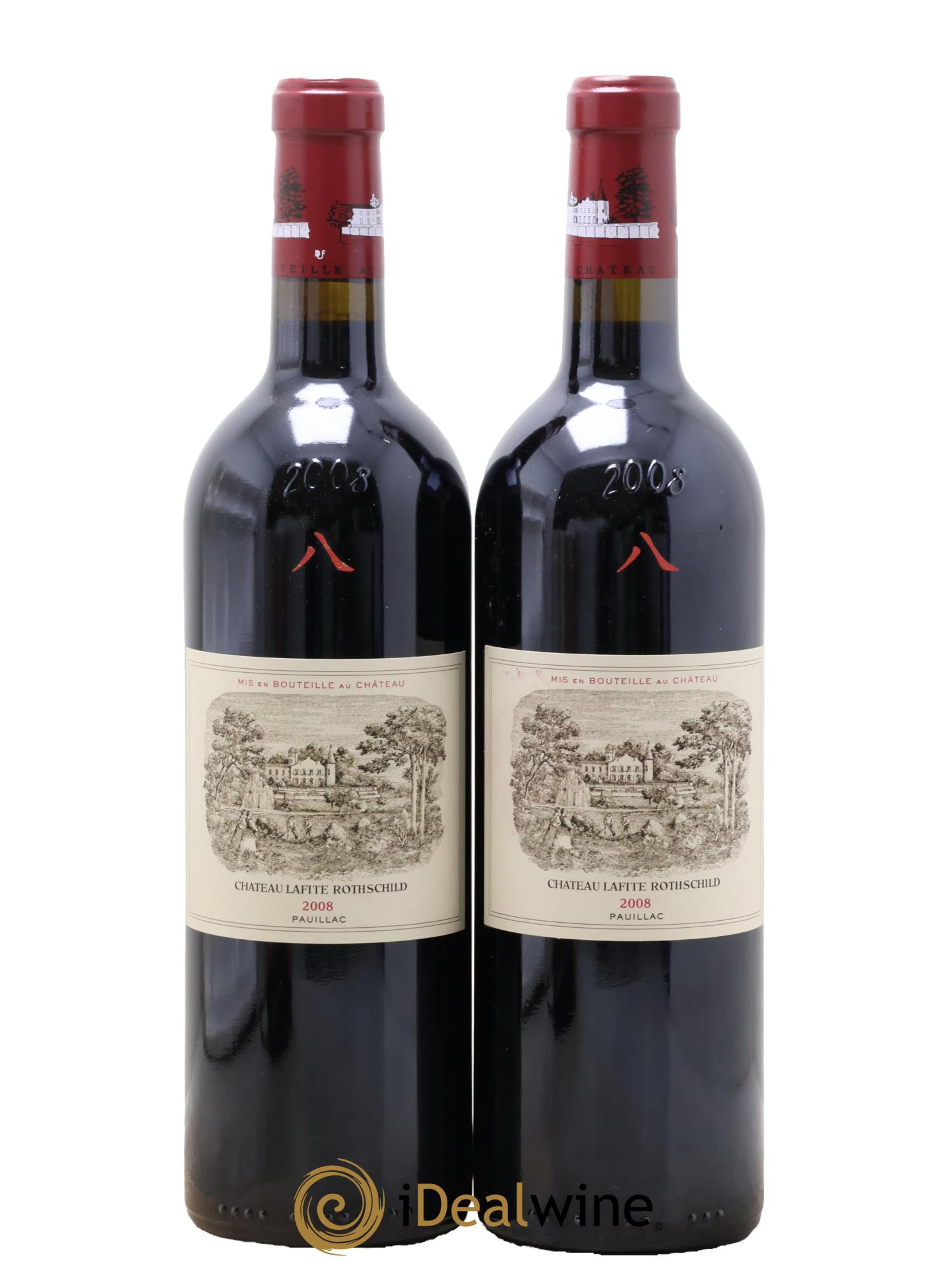 Château Lafite Rothschild 1er Grand Cru Classé 2008 - Lot de 2 bouteilles - 0