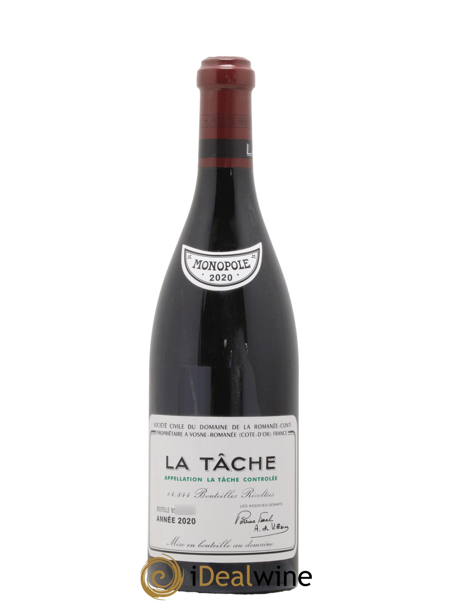 La Tâche Grand Cru Domaine de la Romanée-Conti 2020 - Lot of 1 bottle - 0