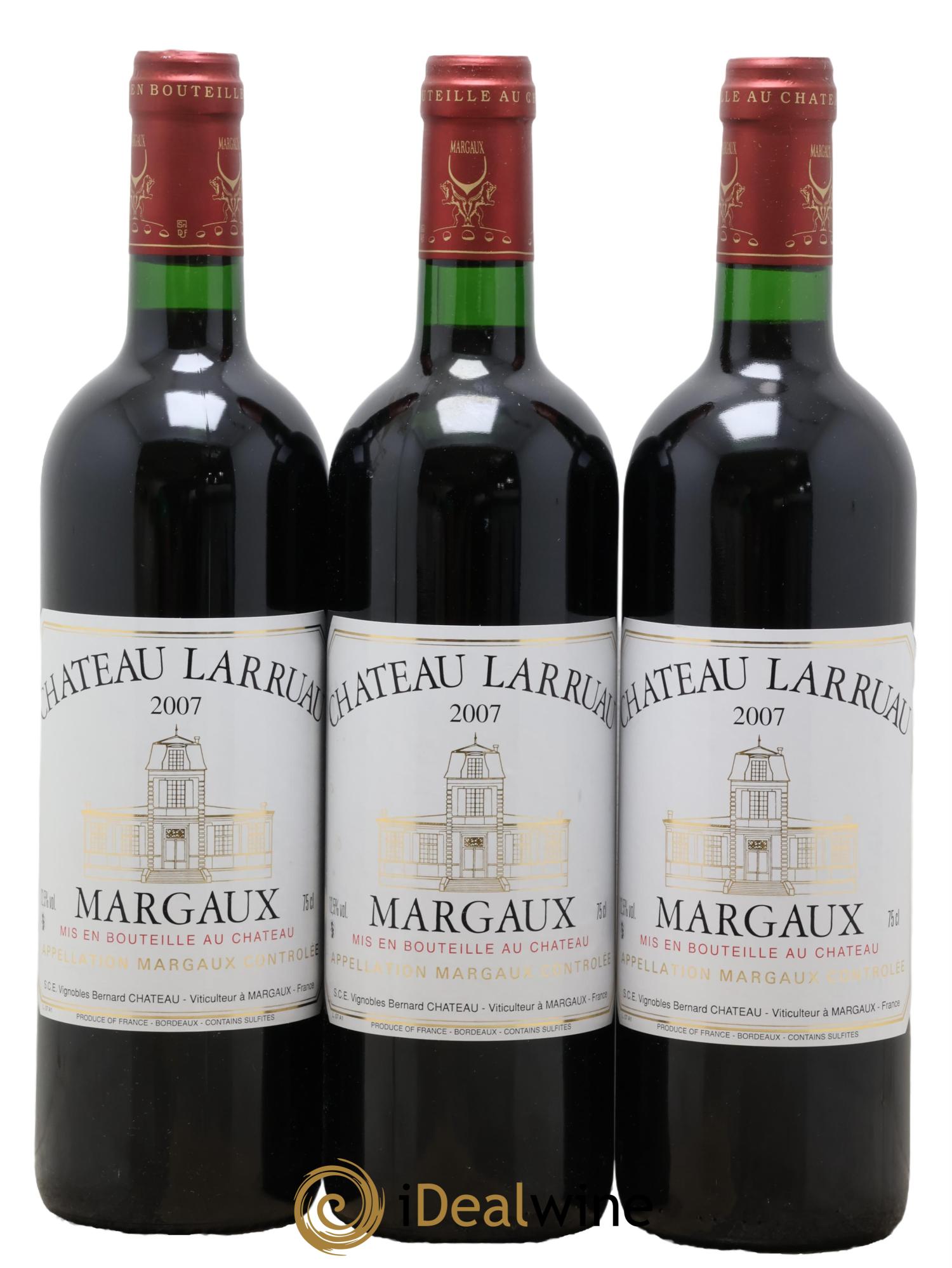 Château Larruau 2007 - Lotto di 3 bottiglie - 0