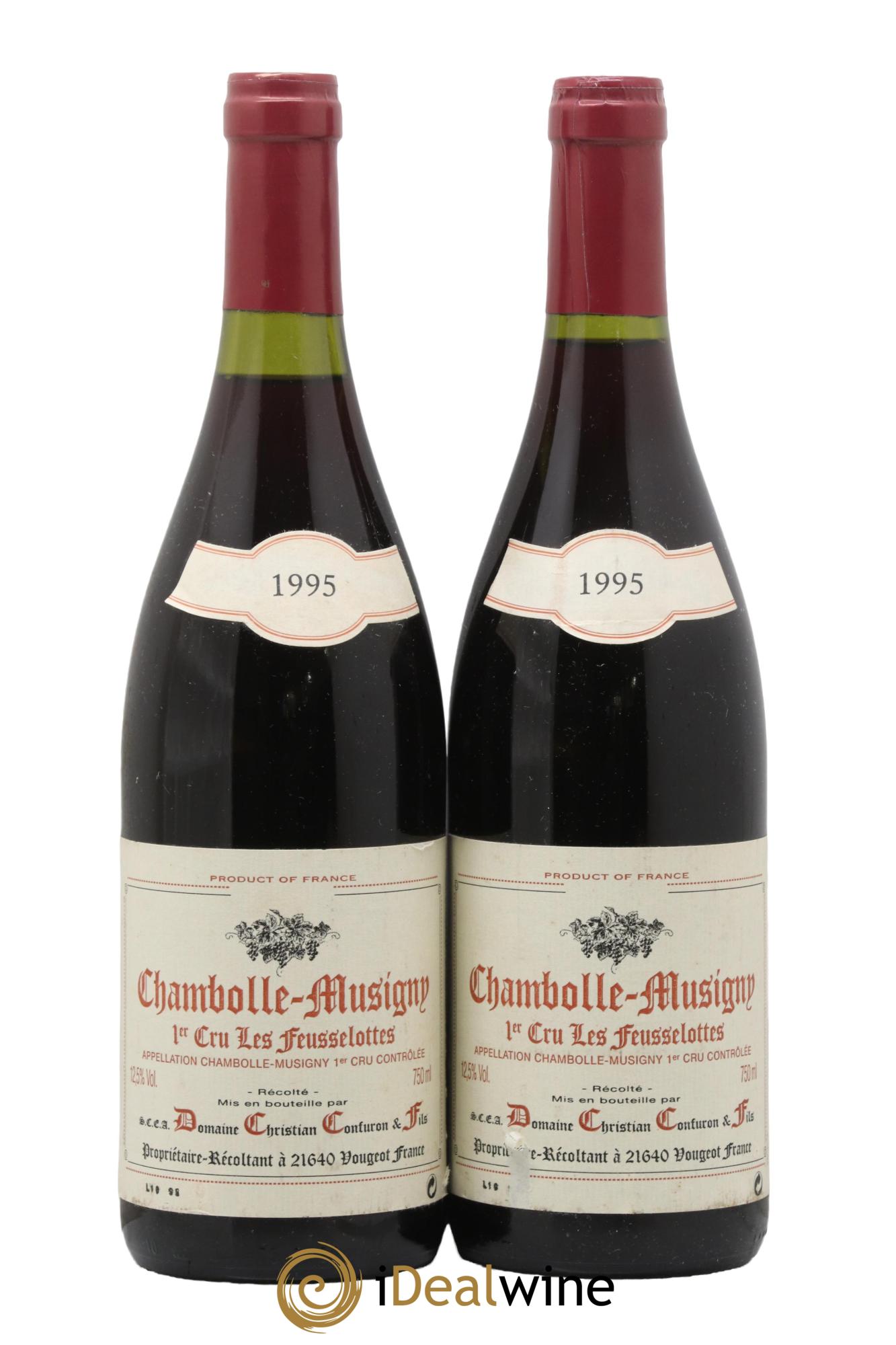 Chambolle-Musigny 1er Cru Les Feusselottes Christian Confuron 1995 - Lot de 2 bouteilles - 0