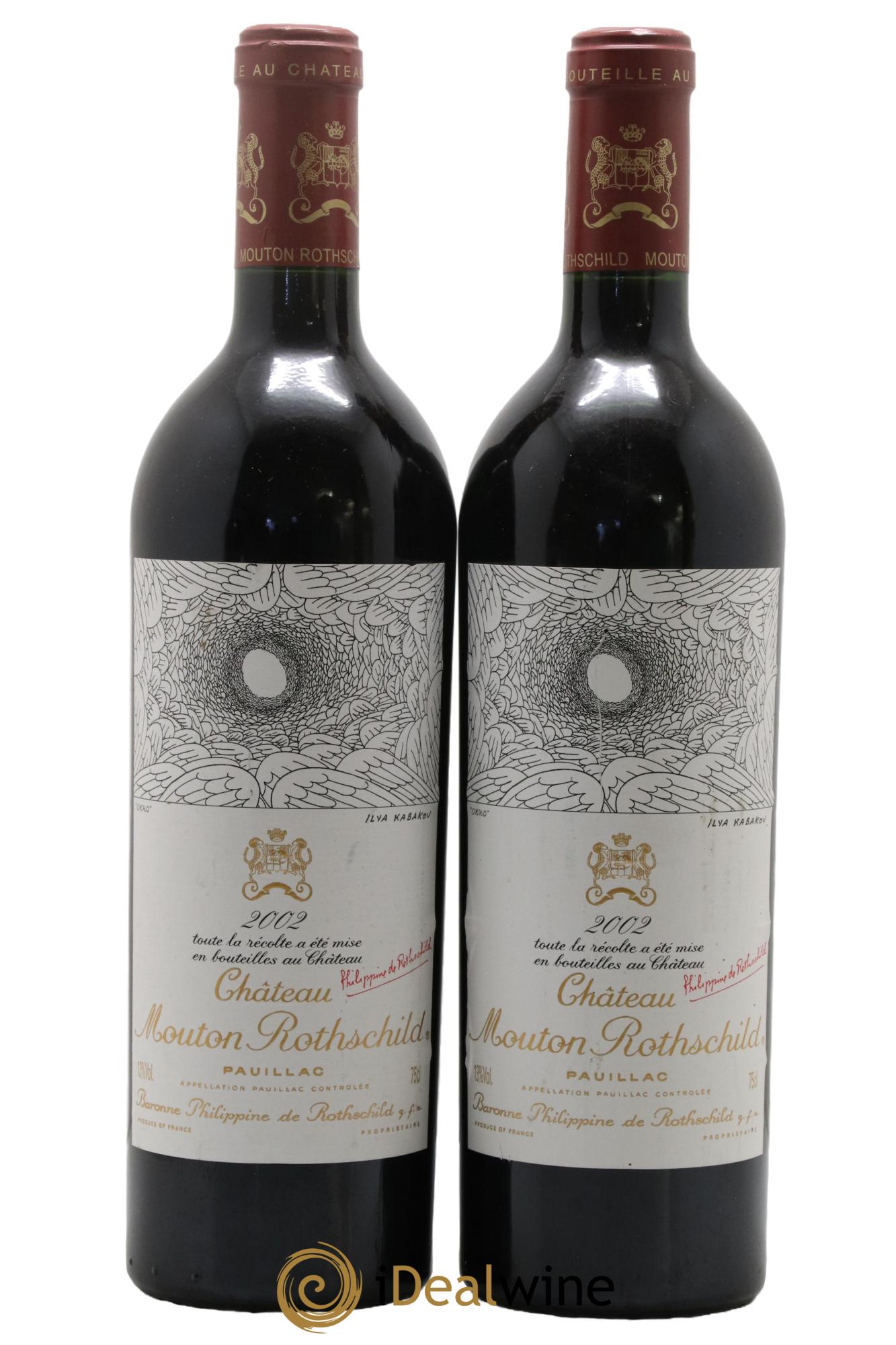 Château Mouton Rothschild 1er Grand Cru Classé 2002 - Lot of 2 bottles - 0