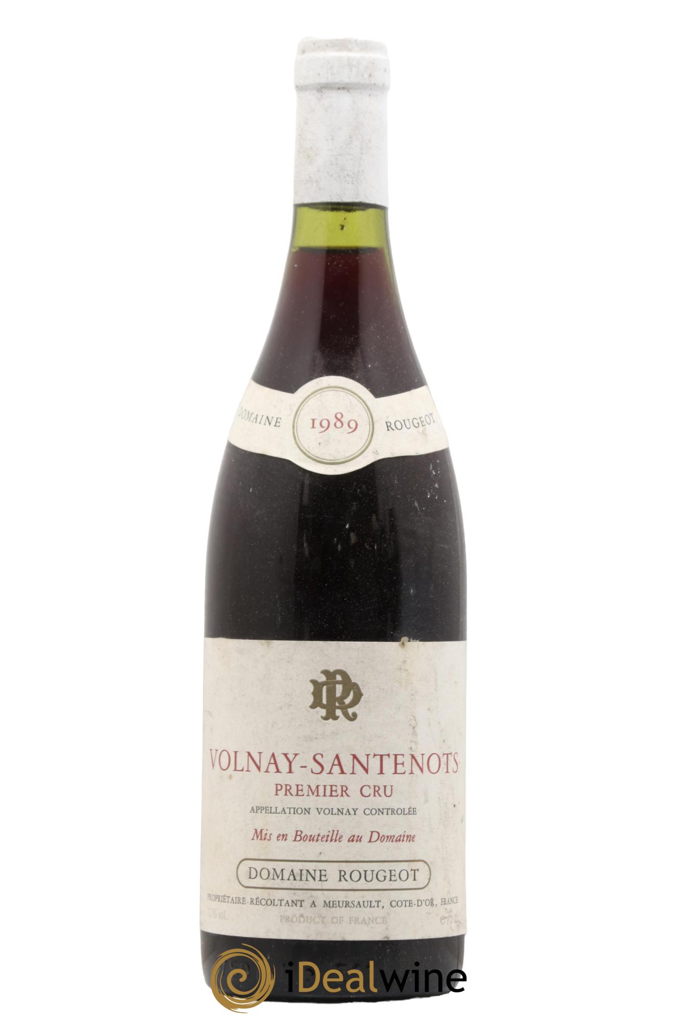 Volnay 1er Cru Santenots Rougeot Père et Fils Santenots Domaine Rougeot 1989 - Lot de 1 bouteille - 0