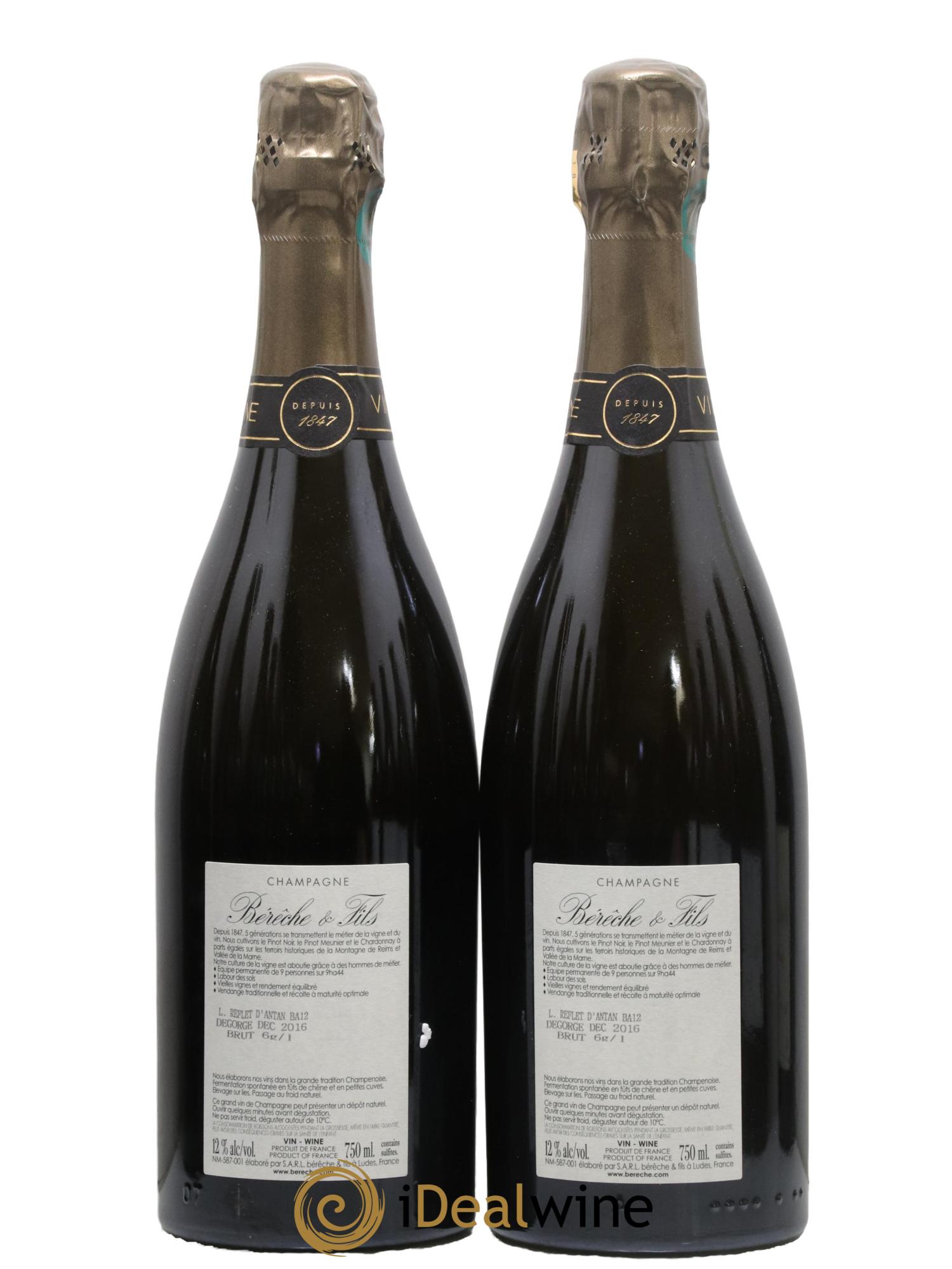 Reflet d'Antan Bérêche et Fils - Lot de 2 bouteilles - 1