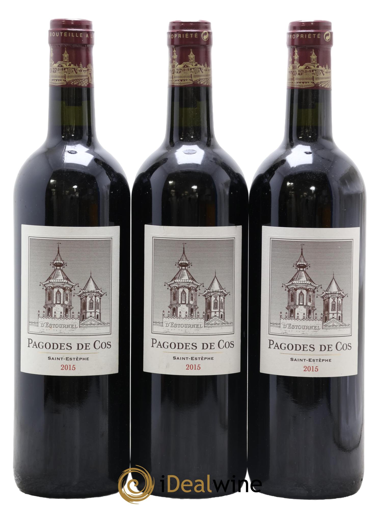 Les Pagodes de Cos Second Vin 2015 - Posten von 3 Flaschen - 0