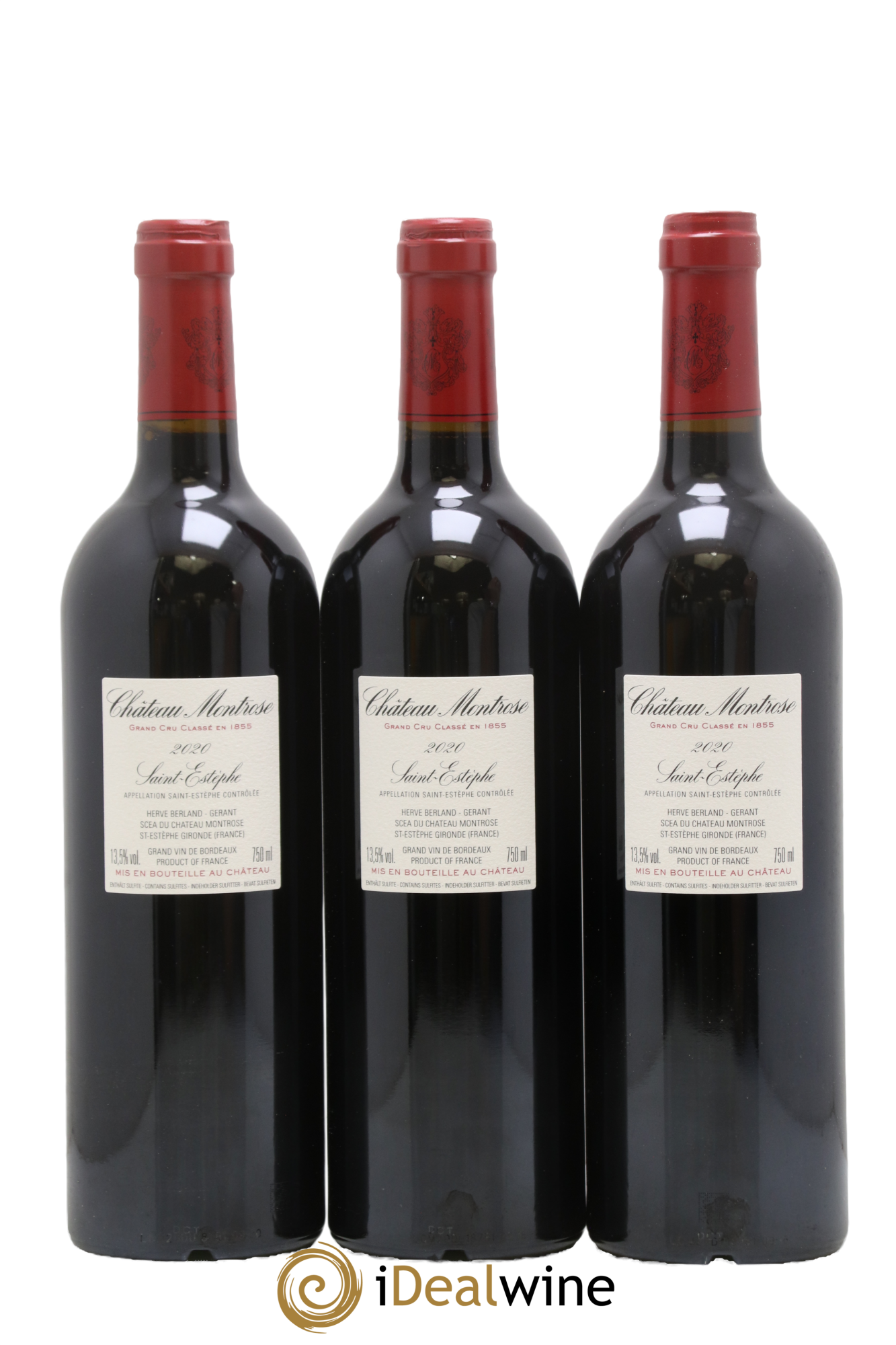 Château Montrose 2ème Grand Cru Classé 2020 - Lotto di 3 bottiglie - 1