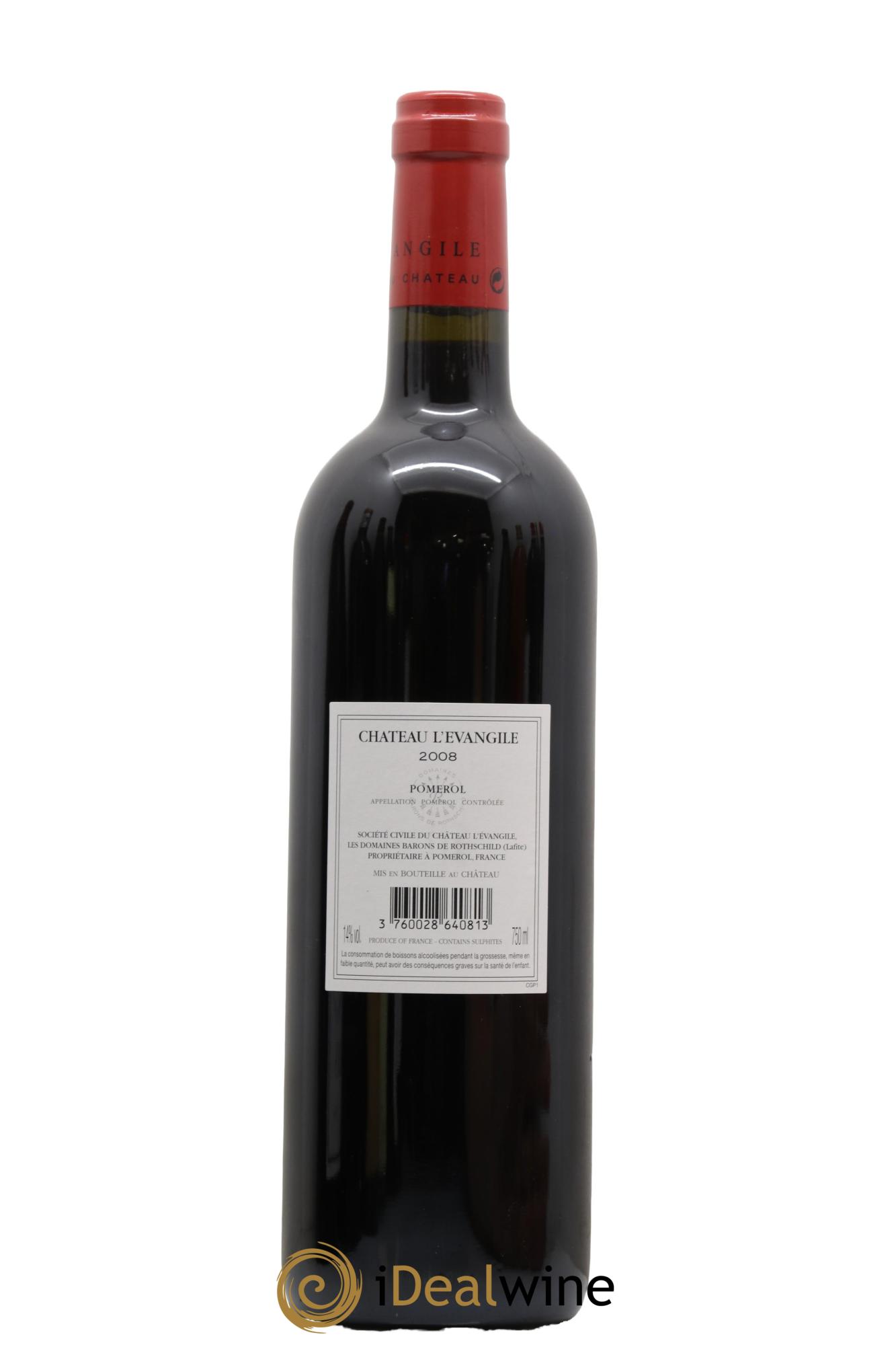 Château l' Évangile 2008 - Lot de 1 bouteille - 1
