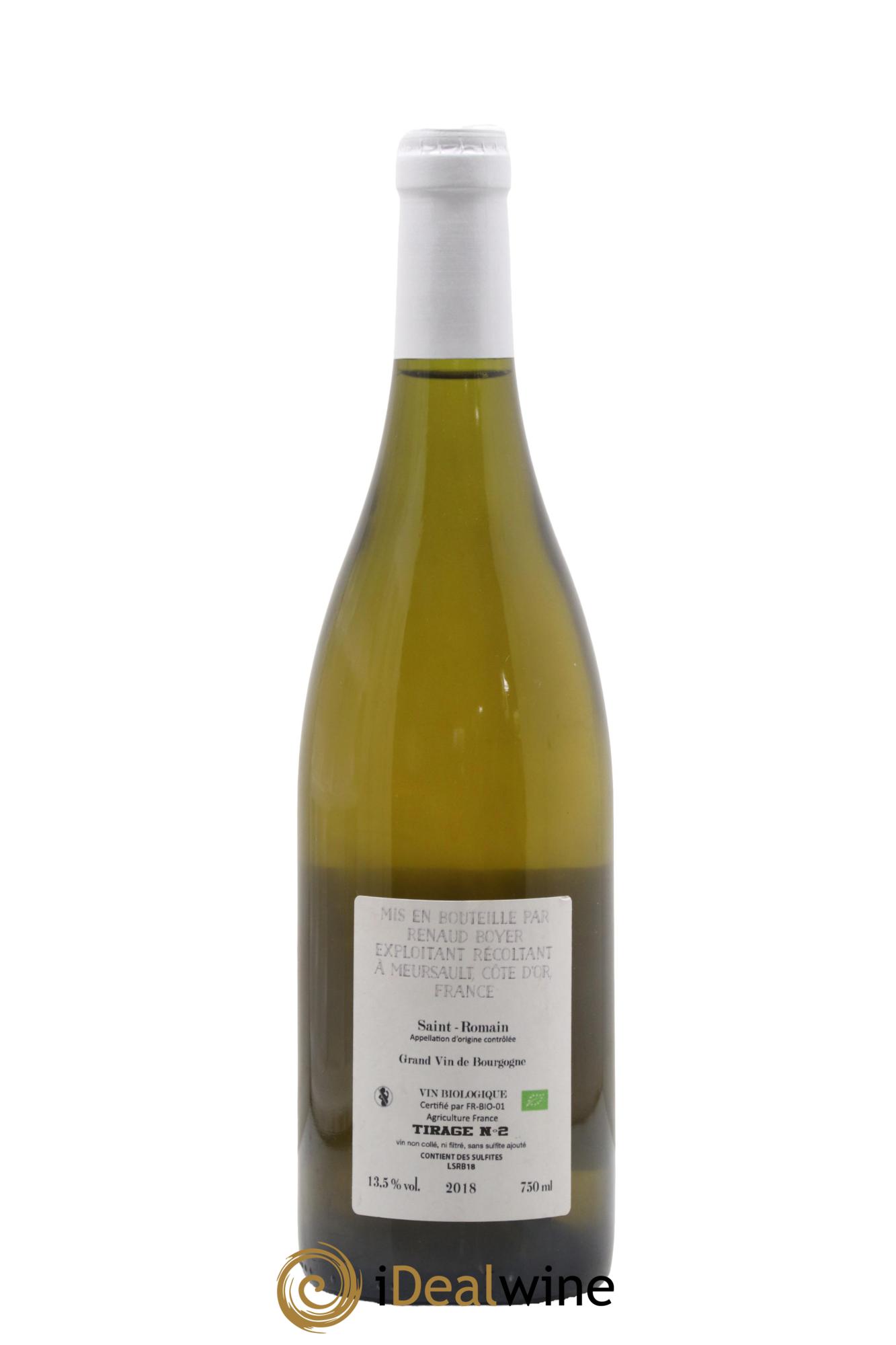 Saint-Romain Renaud Boyer Tirage n°2 2018 - Lot de 1 bouteille - 1