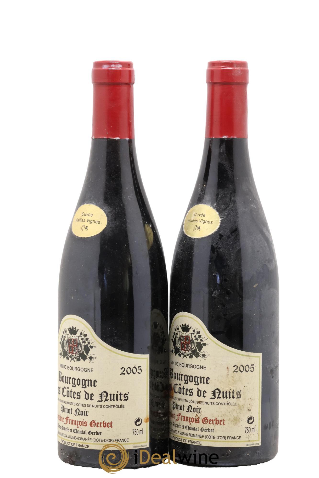 Hautes-Côtes de Nuits Vieilles Vignes Domaine F. Gerbet 2005 - Lot de 2 bouteilles - 1