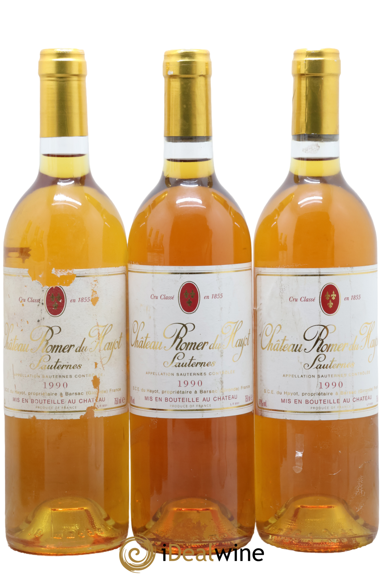 Château Romer du Hayot 2ème Grand Cru Classé 1990 - Lotto di 3 bottiglie - 0