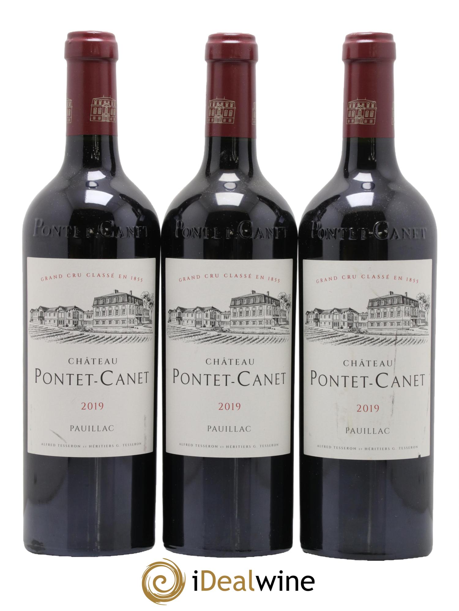 Château Pontet Canet 5ème Grand Cru Classé 2019 - Lot de 3 bouteilles - 0
