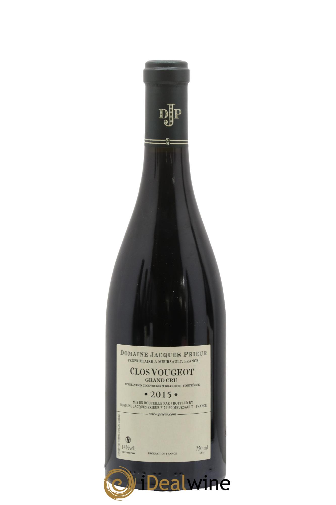 Clos de Vougeot Grand Cru Jacques Prieur (Domaine) 2015 - Lot de 1 bouteille - 1