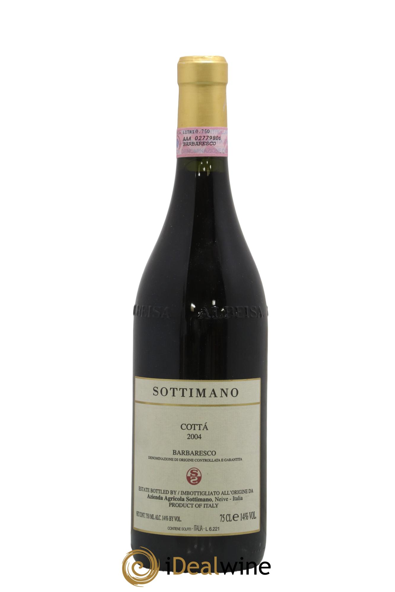 Barbaresco DOCG Cottà Sottimano 2004 - Posten von 1 Flasche - 0