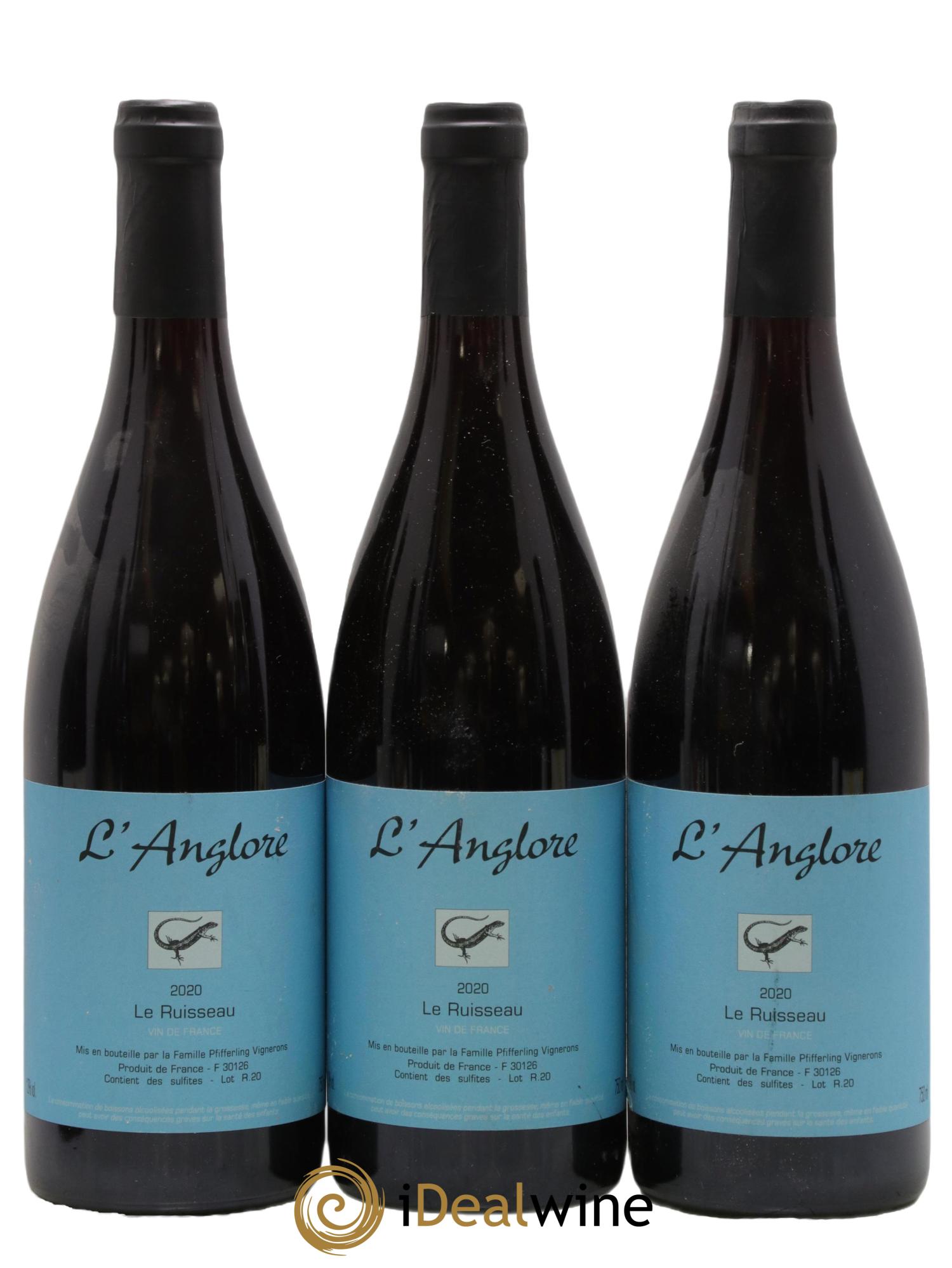 Vin de France Le Ruisseau L'Anglore 2020 - Lot de 3 bouteilles - 0