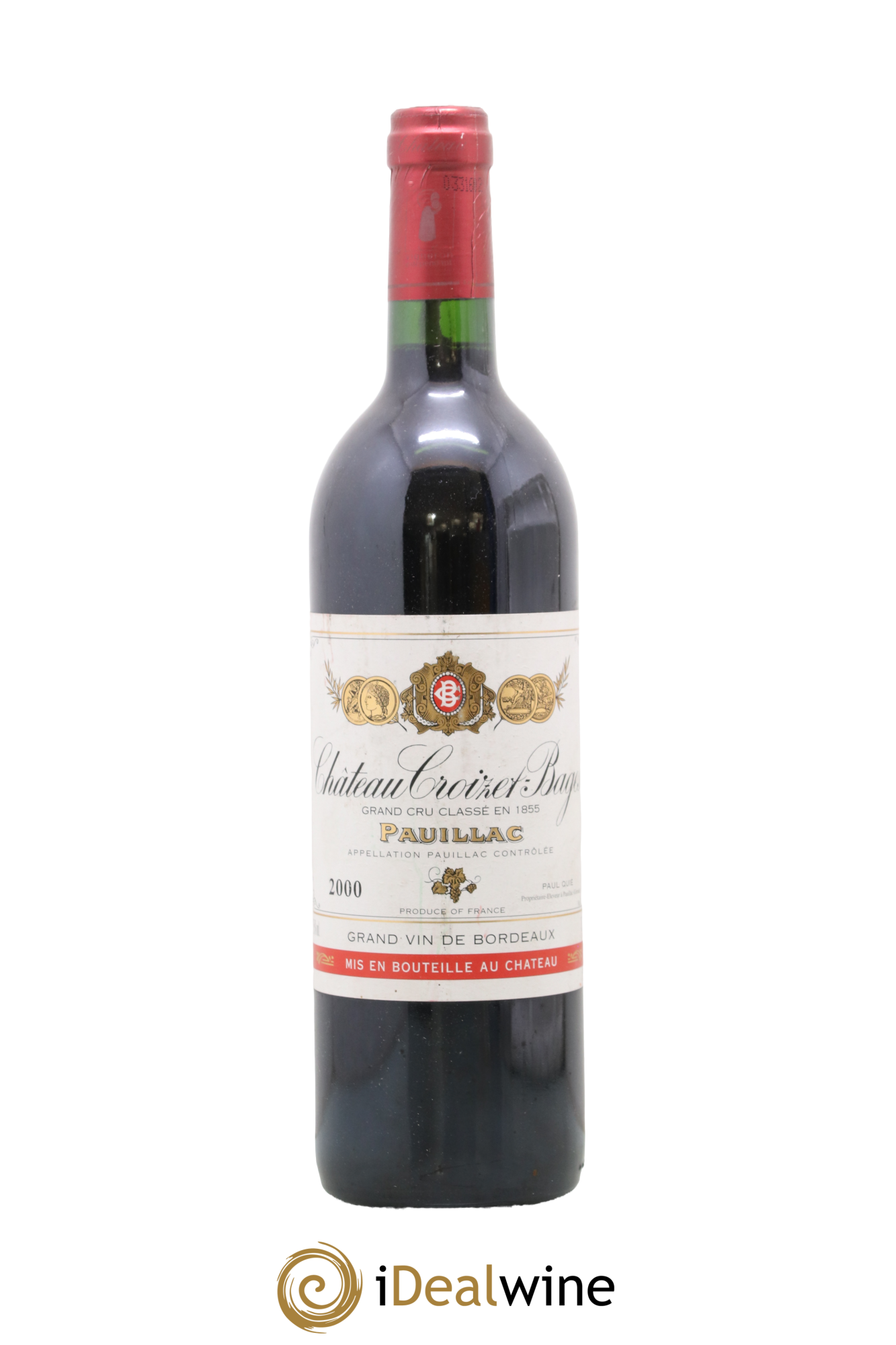 Château Croizet Bages 5ème Grand Cru Classé 2000 - Lot de 1 bouteille - 0