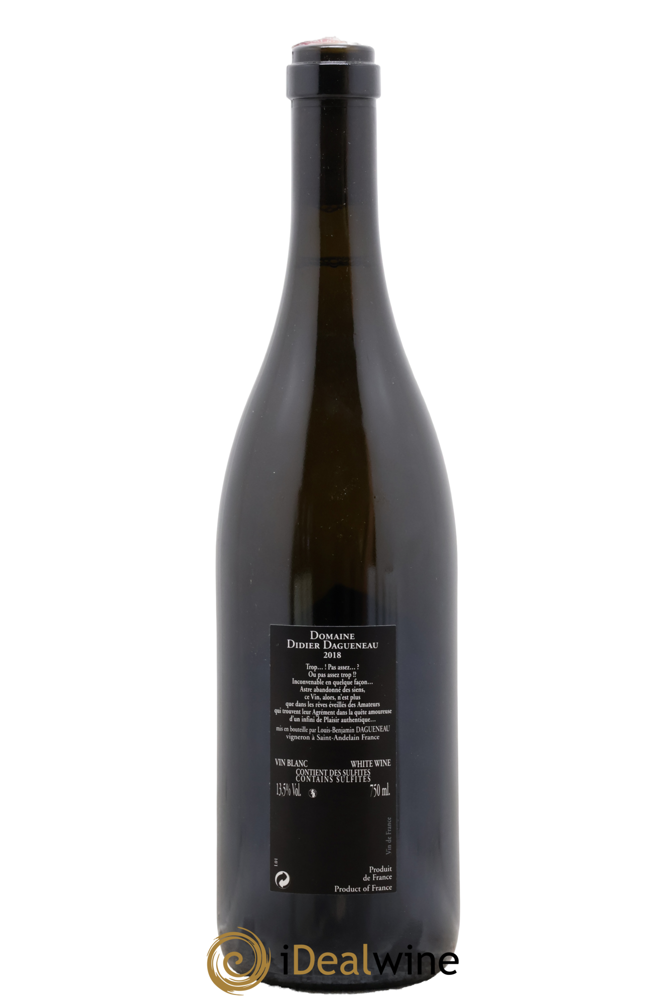 Vin de France (anciennement Pouilly-Fumé) Silex Dagueneau (Domaine Didier - Louis-Benjamin) 2018 - Lot de 1 bouteille - 1
