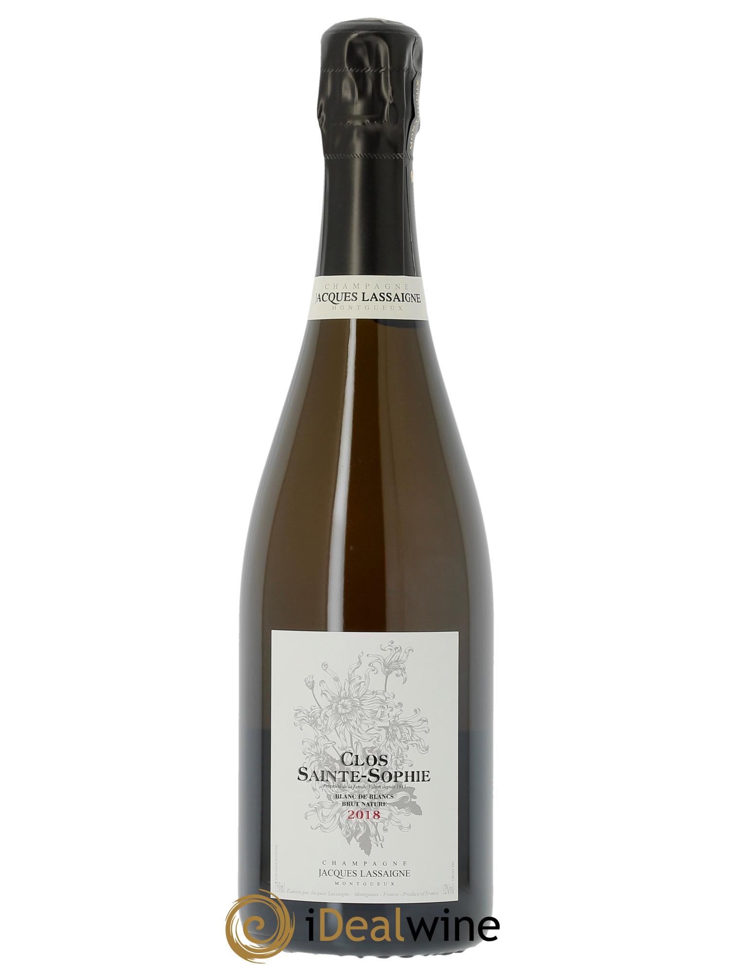 Clos Sainte-Sophie Blanc de Blancs Extra-Brut Jacques Lassaigne 2018 - Lot de 1 bouteille - 0