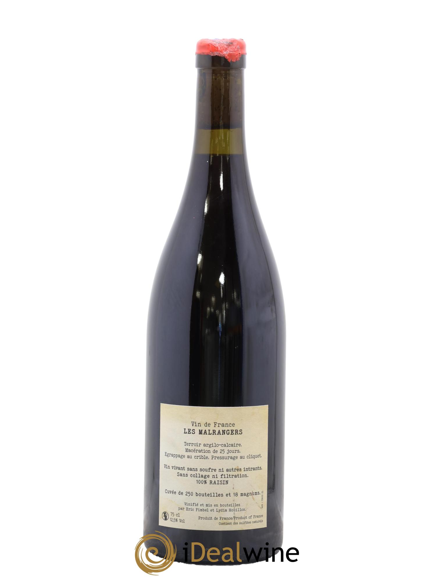 Vin de France Les Malrangers Eric Fimbel et Lydia Houillon 2023 - Lot of 1 bottle - 1