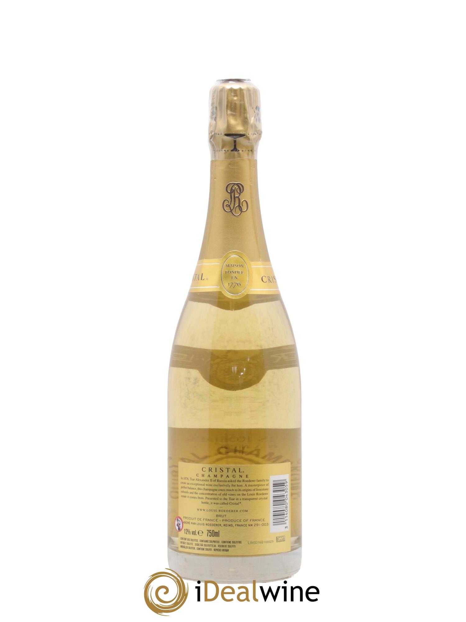 Cristal Louis Roederer 2012 - Posten von 1 Flasche - 2