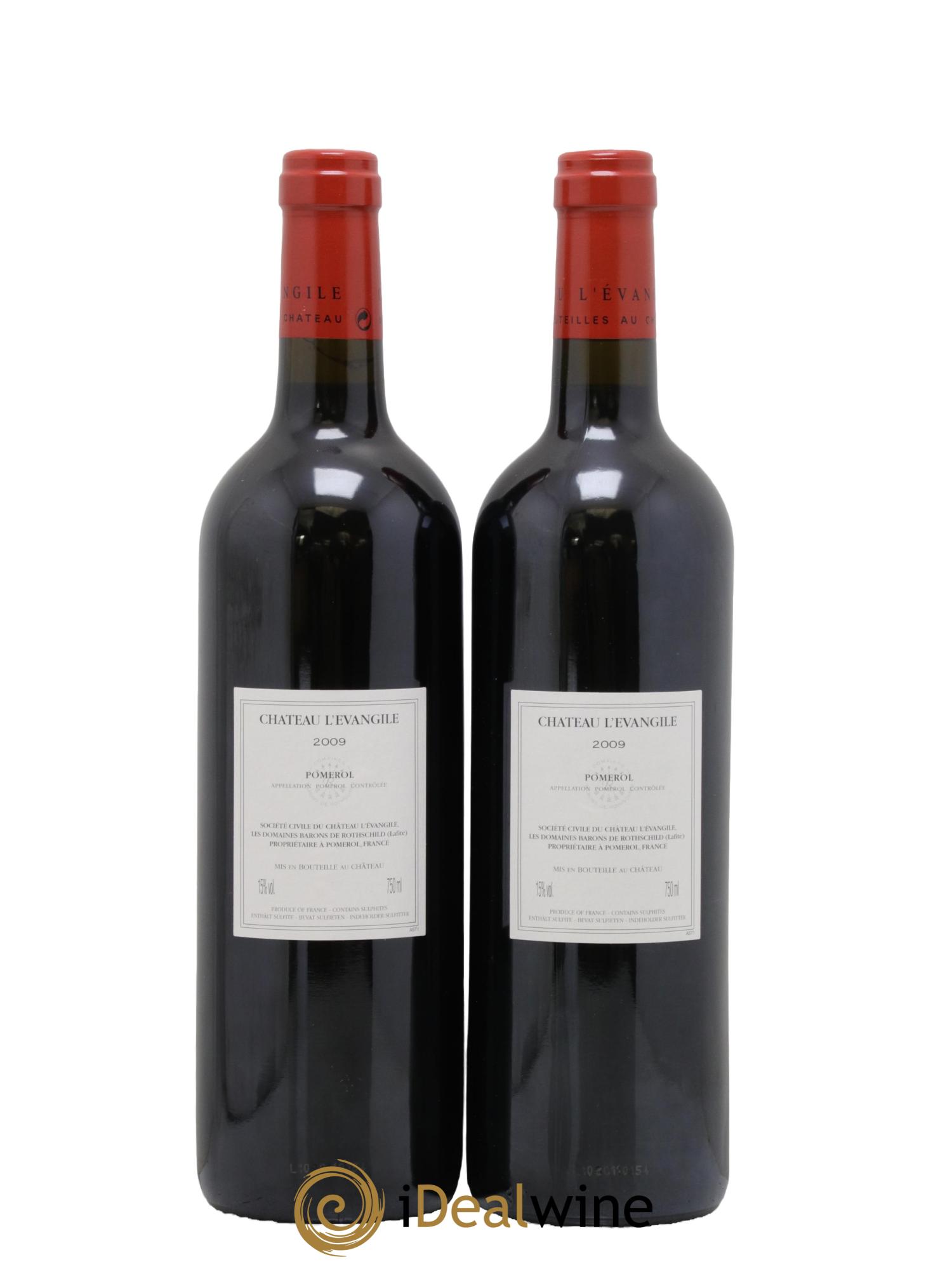Château l' Évangile 2009 - Lot of 2 bottles - 1