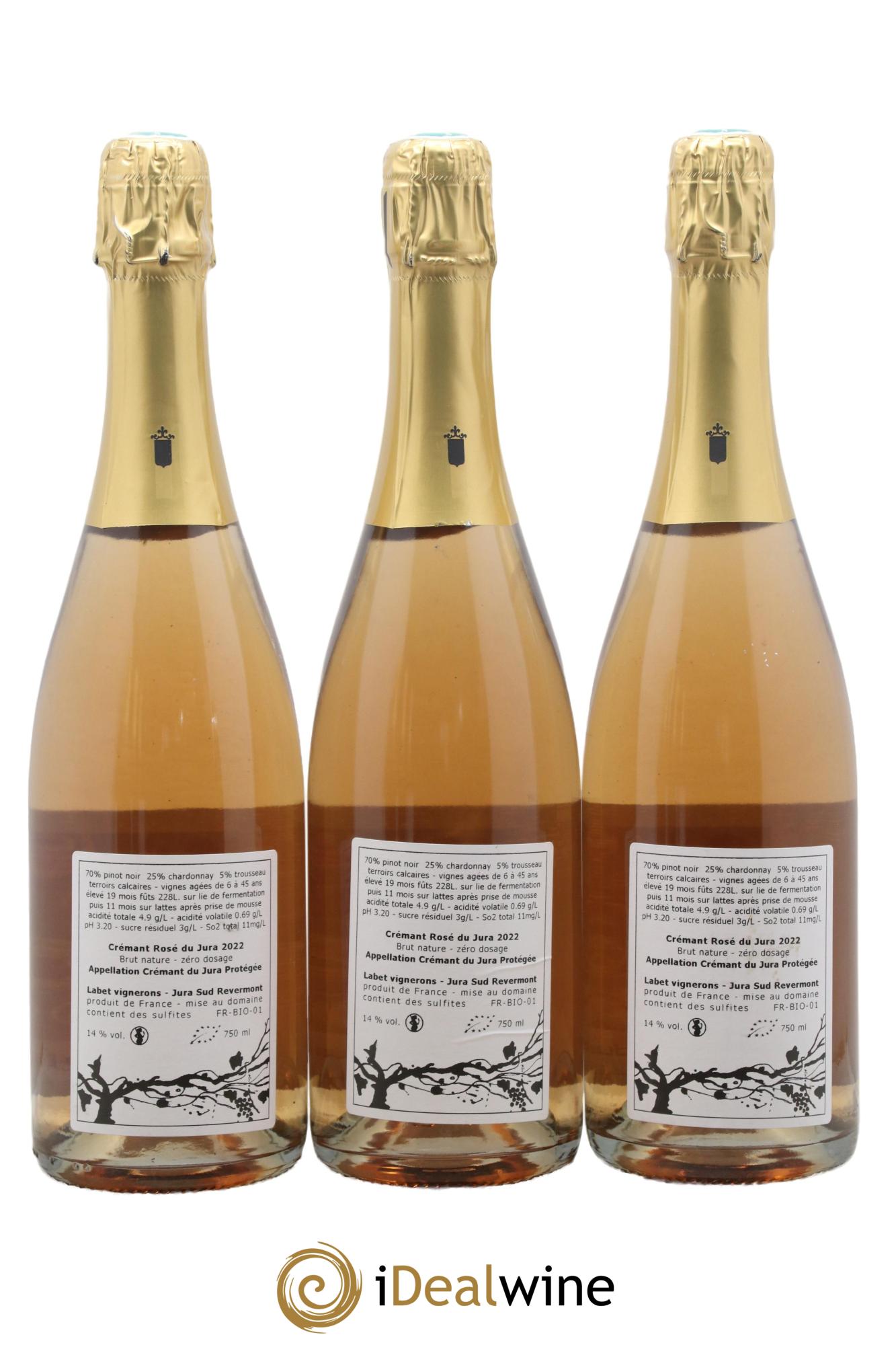 Crémant du Jura Romain - Julien - Charline Labet 2022 - Lotto di 3 bottiglie - 1