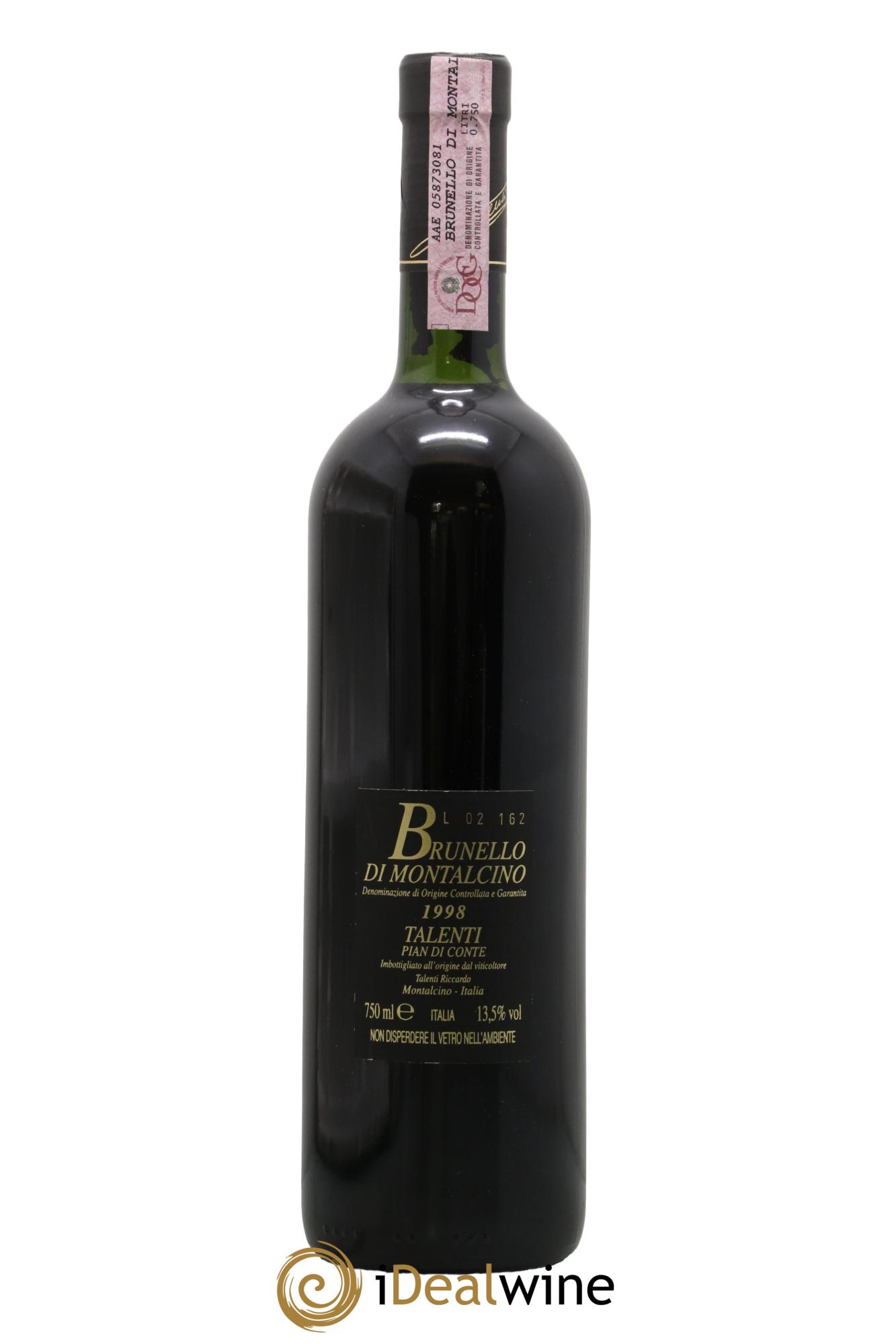 Brunello di Montalcino Pian di Conte Talenti 1998 - Posten von 1 Flasche - 1