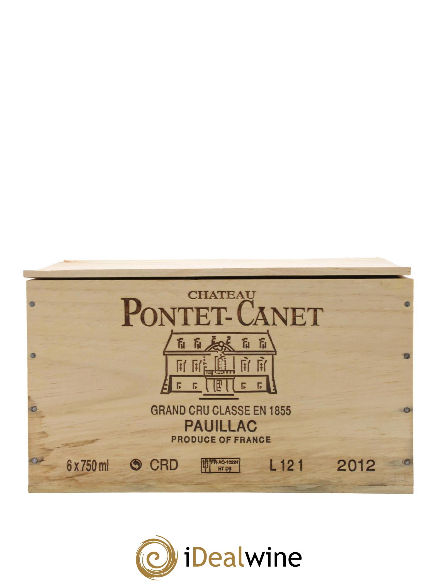 Château Pontet Canet 5ème Grand Cru Classé 2012 - Lot de 6 bouteilles - 1