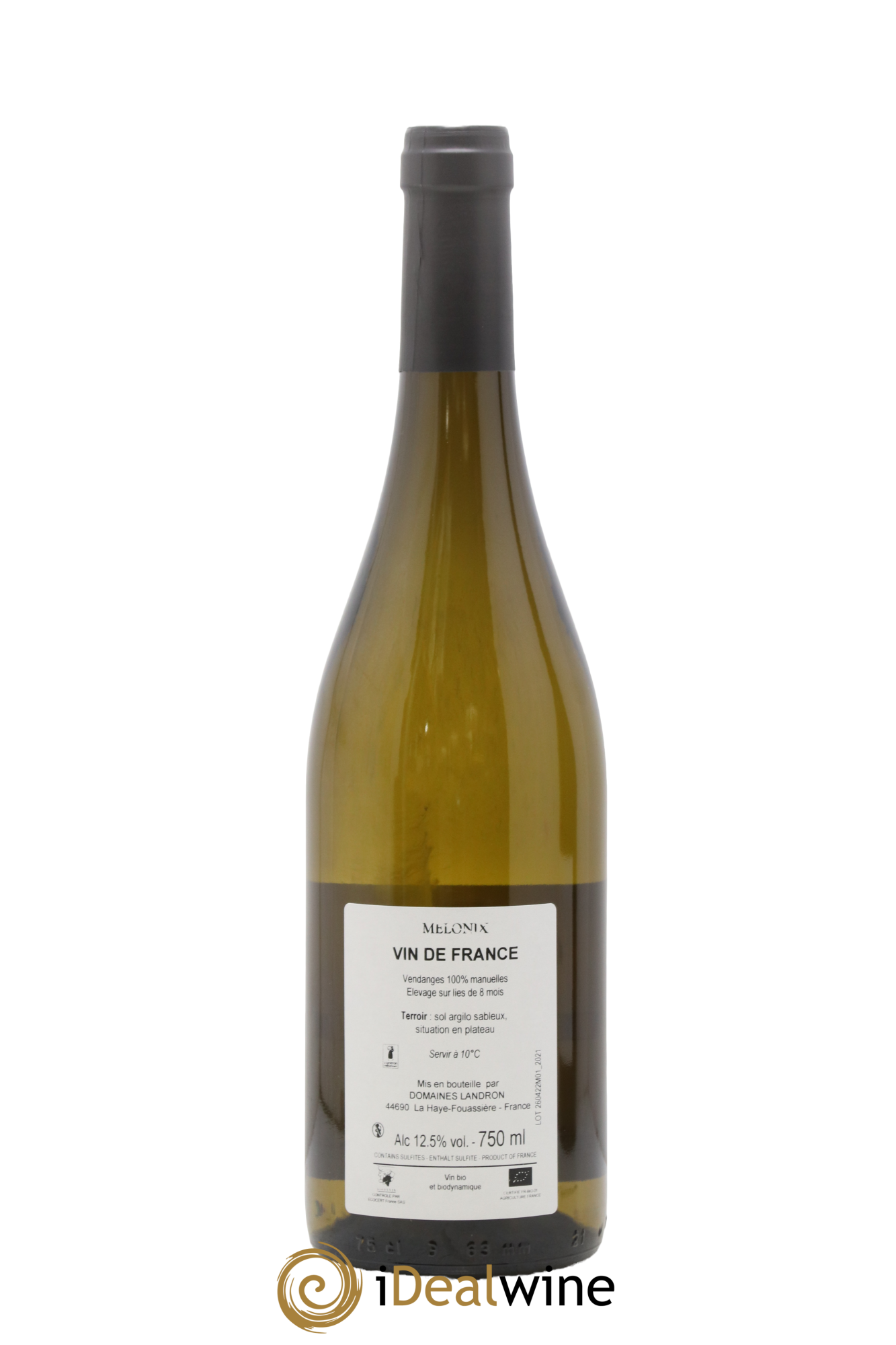 Vin de France Melonix Jo Landron 2021 - Lot de 1 bouteille - 1
