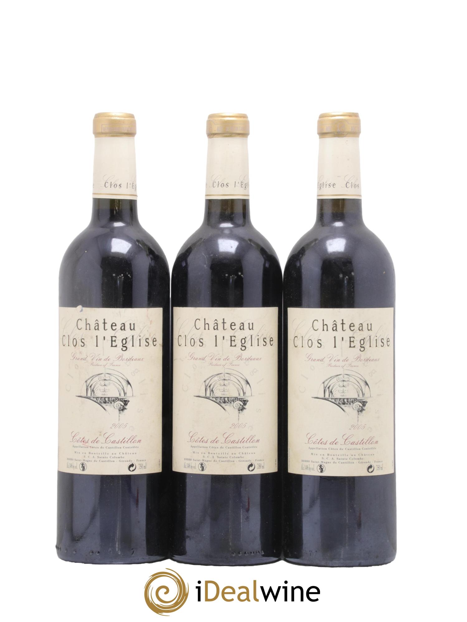 Clos l'Eglise  2005 - Lot de 3 bouteilles - 0