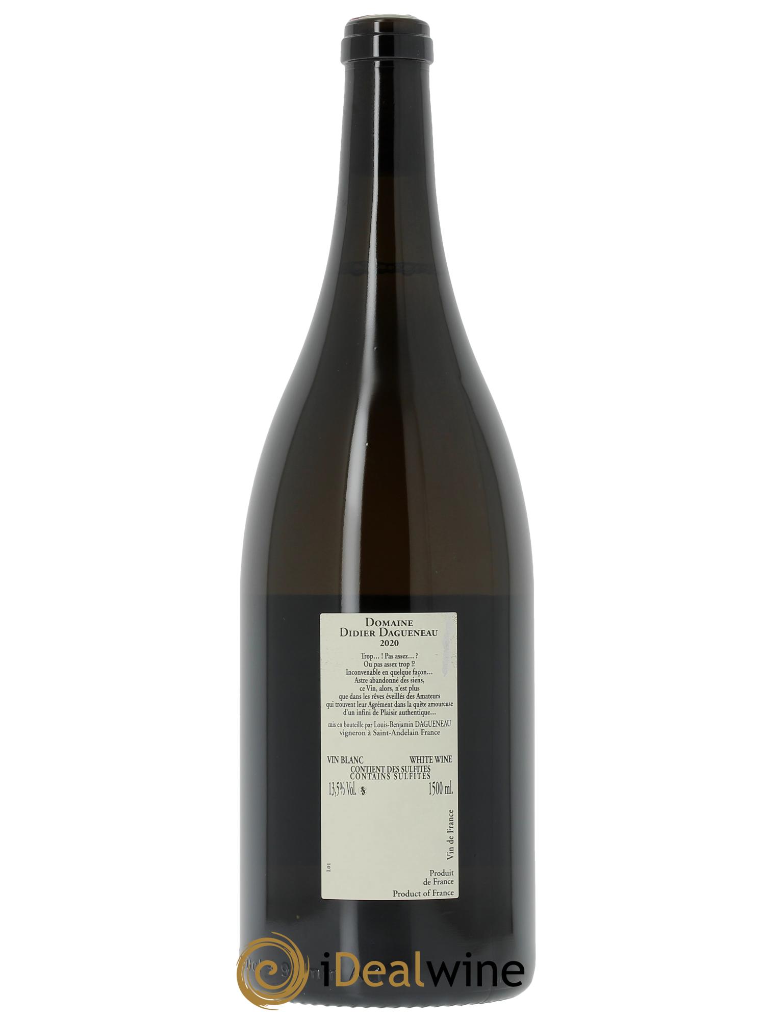 Pouilly-Fumé Buisson Renard Dagueneau (Domaine Didier - Louis-Benjamin)  2020 - Lot of 1 magnum - 1