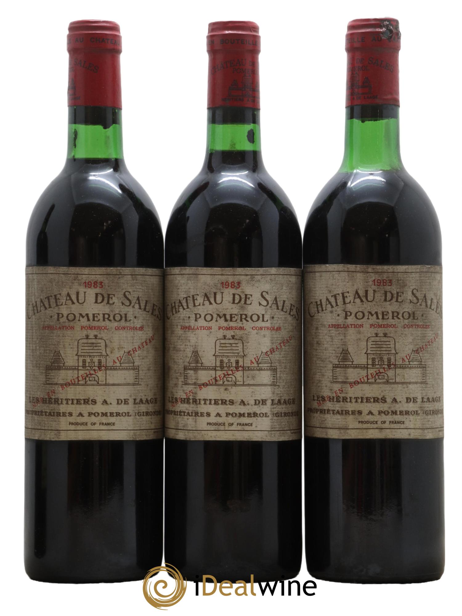 Château de Sales 1983 - Posten von 3 Flaschen - 0