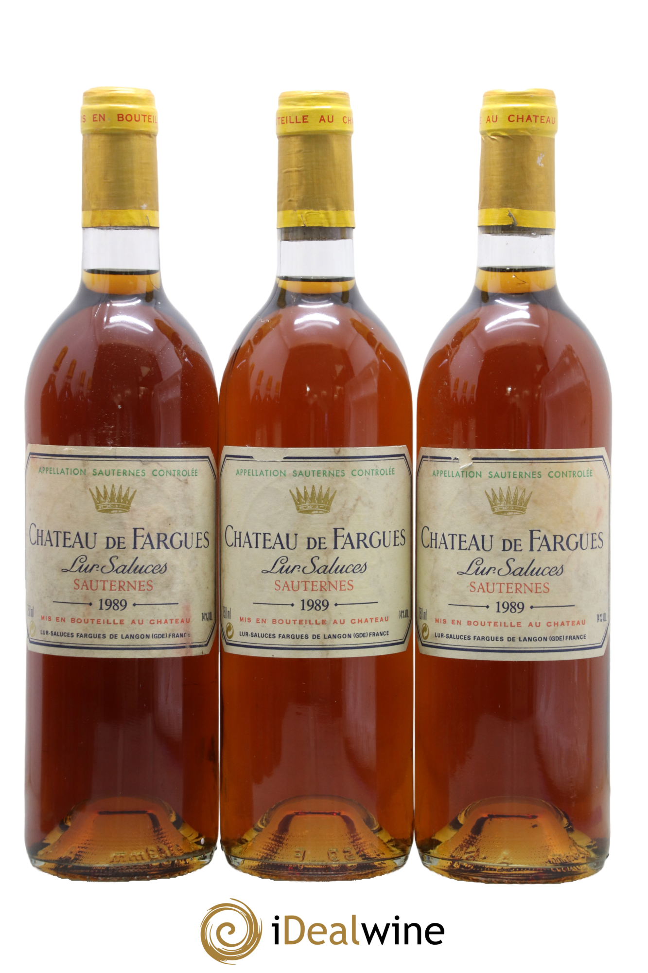 Château de Fargues 1989 - Lot de 3 bouteilles - 0