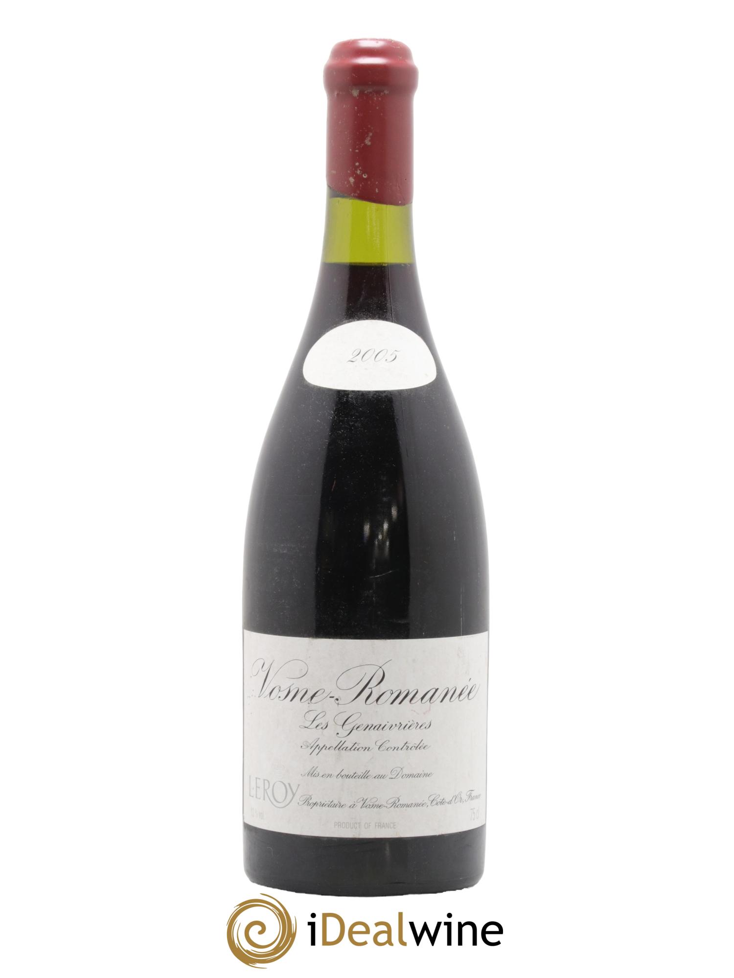 Vosne-Romanée Les Genaivrières Leroy (Domaine) 2005 - Lot de 1 bouteille - 0