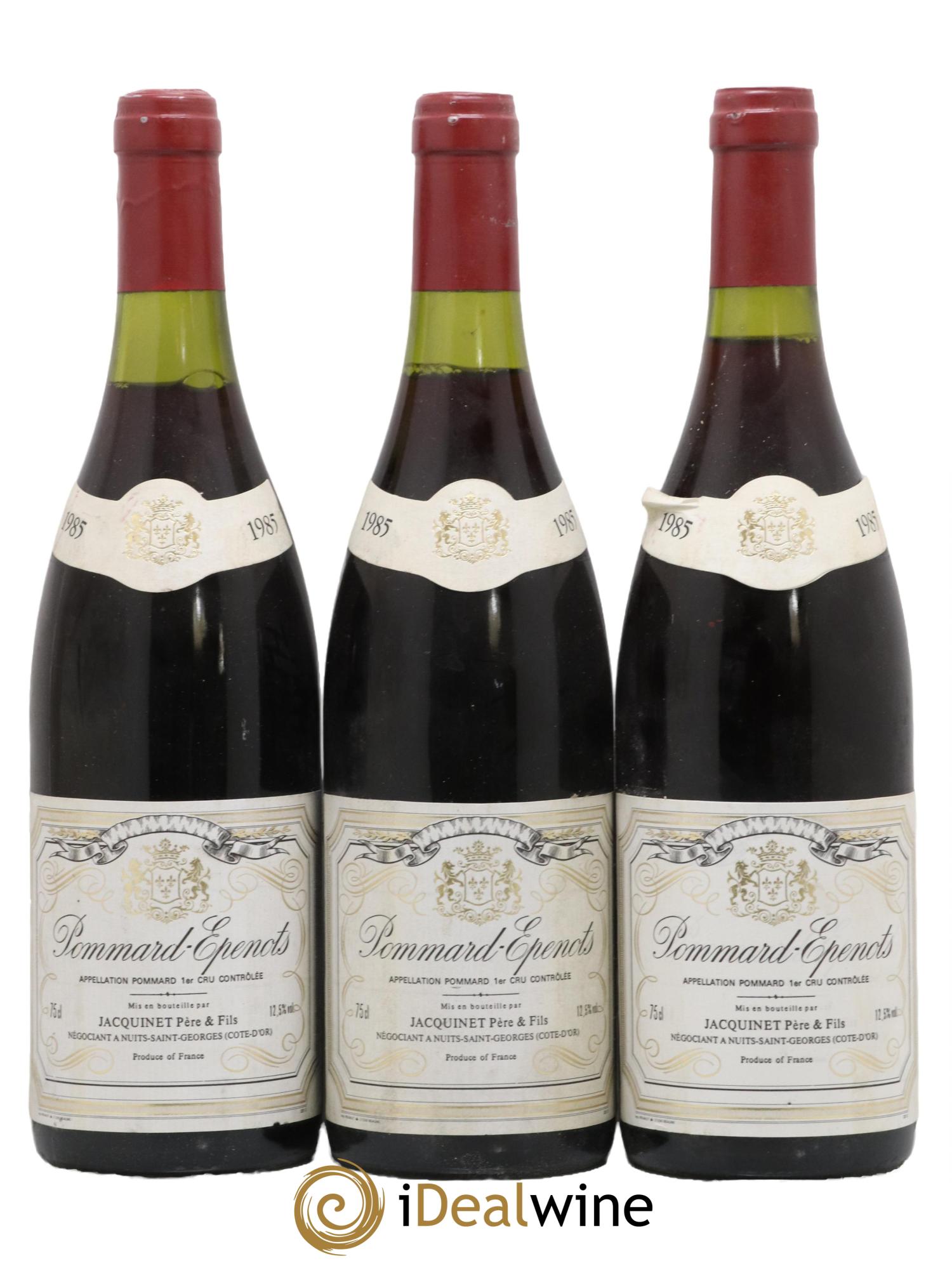 Pommard Epenots Domaine Jacquinet 1985 - Lot de 3 bouteilles - 0