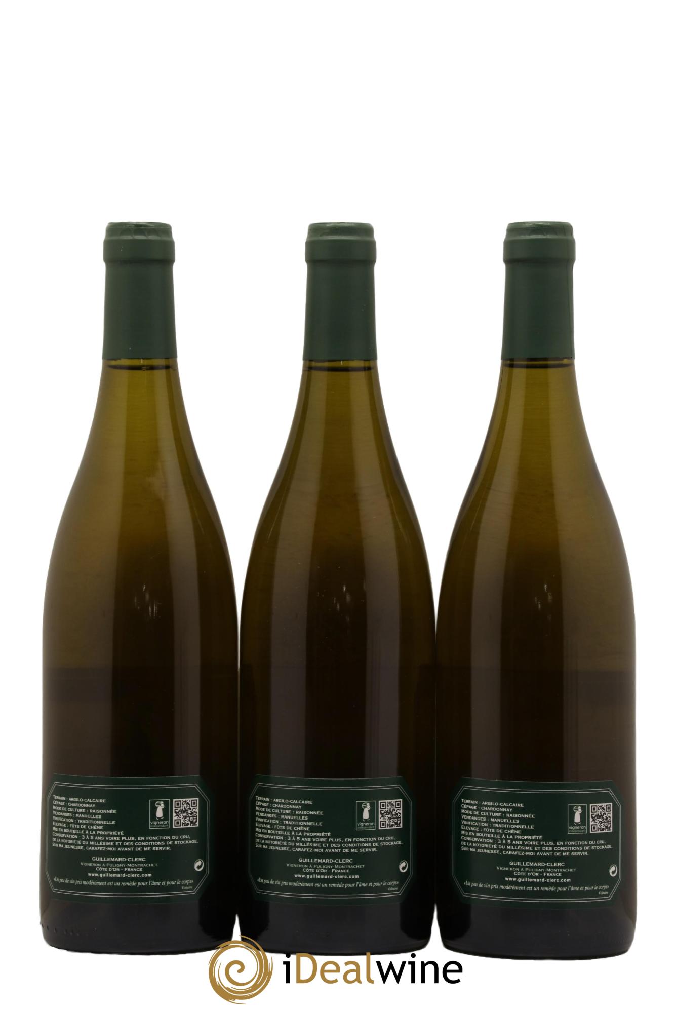 Bienvenues-Bâtard-Montrachet Grand Cru Guillemard Clerc 2017 - Lot de 3 bouteilles - 1