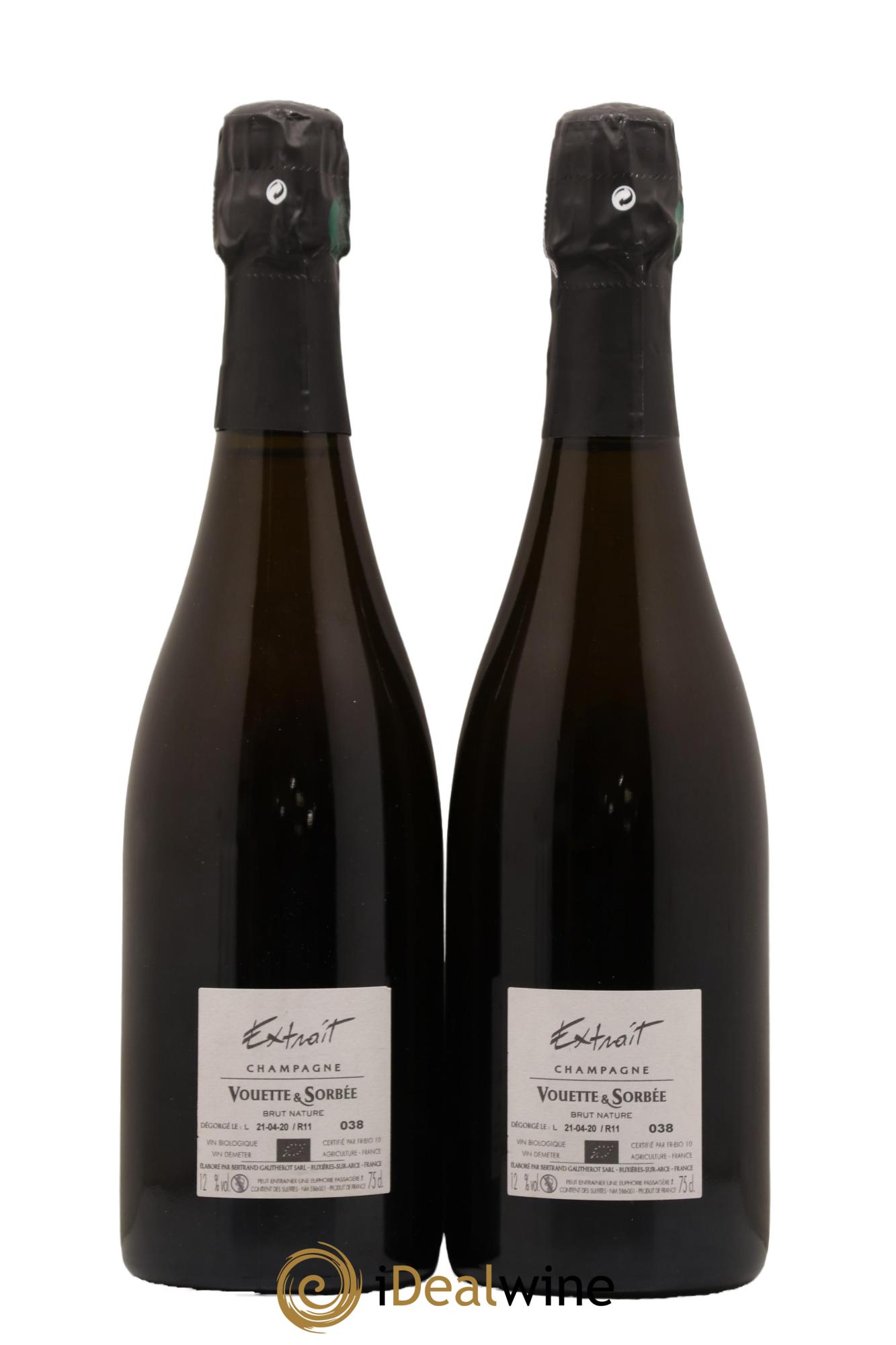 Extrait Vouette et Sorbée  2011 - Lot de 2 bouteilles - 1
