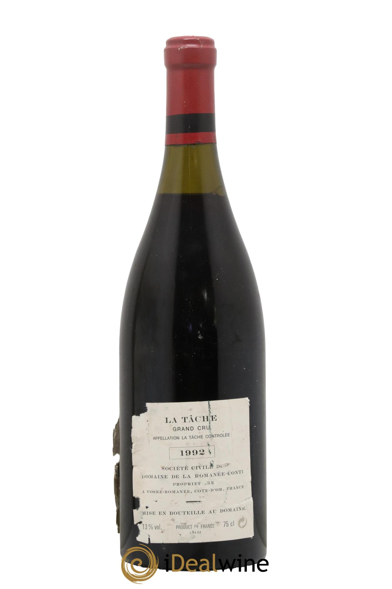 La Tâche Grand Cru Domaine de la Romanée-Conti 1992 - Lot de 1 bouteille - 1