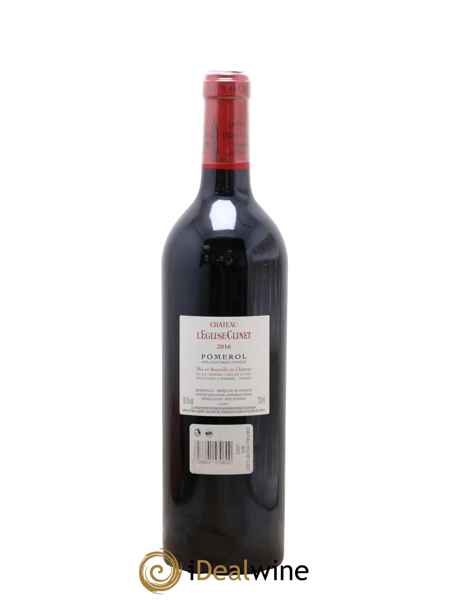 Château l' Église Clinet 2016 - Lot de 1 bouteille - 1